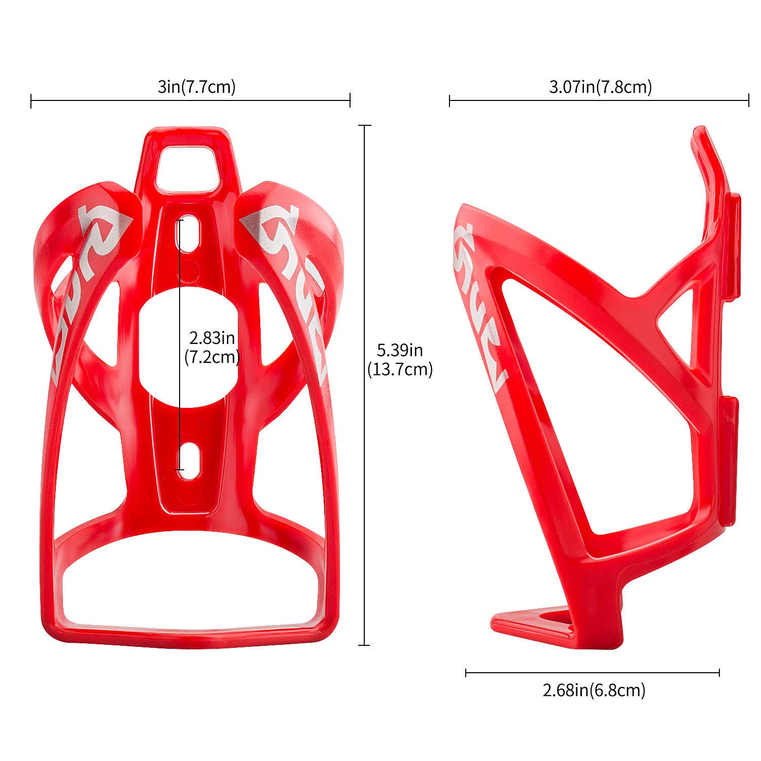 **Universal Bike Water Bottle Cage - Durable Ultralight Plastic Bicycle Drink Holder for MTB, Road & Mountain Bikes (2-Pack, Red) - Perfect for Cycling, Commuting & Outdoor Adventures**