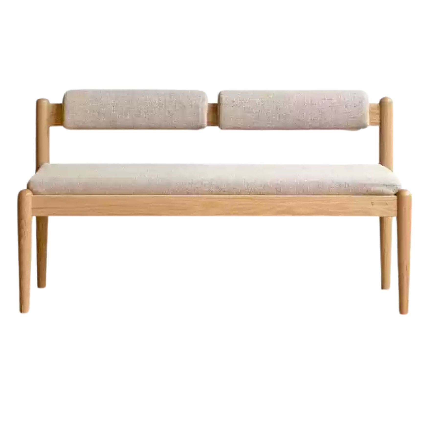 Solid Oak & Black Walnut Wooden Soft Bench - Handcrafted Wooden Stool for Entryway, Bedroom, Living Room & Outdoor Use