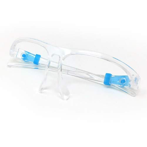 ArtToFrames 20 Pack Kids Protective Face Shield - Transparent Droplet & Saliva Protection with Reusable Glasses & Replaceable Shield (Scary Teeth Design) - Ideal for Halloween, School Safety & Public Events
