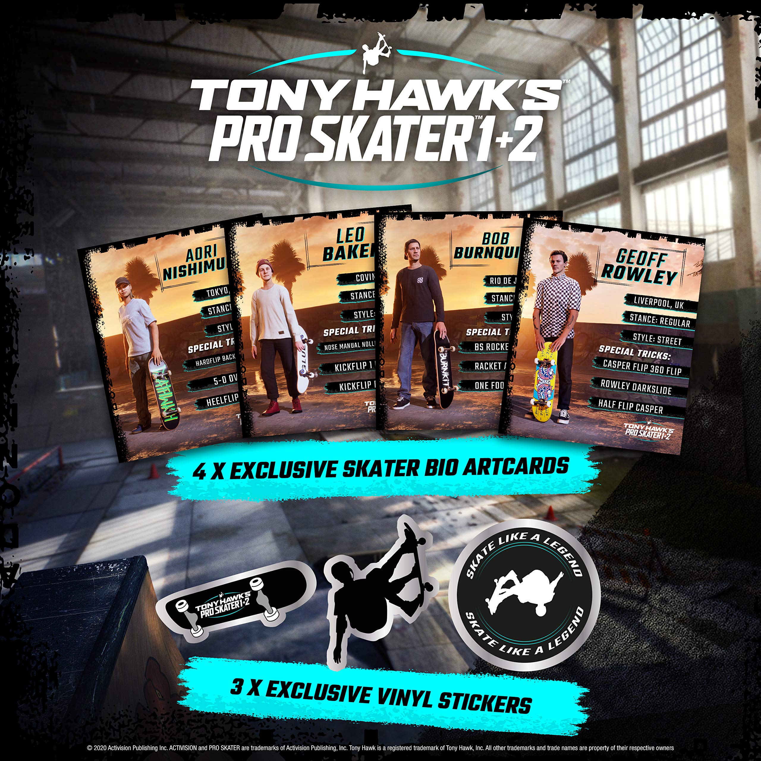 Tony Hawk's Pro Skater 1 + 2 - PlayStation 4 Game (Amazon Exclusive) | Classic Skateboarding Video Game for PS4 - Perfect for Fans of Extreme Sports and Retro Gaming