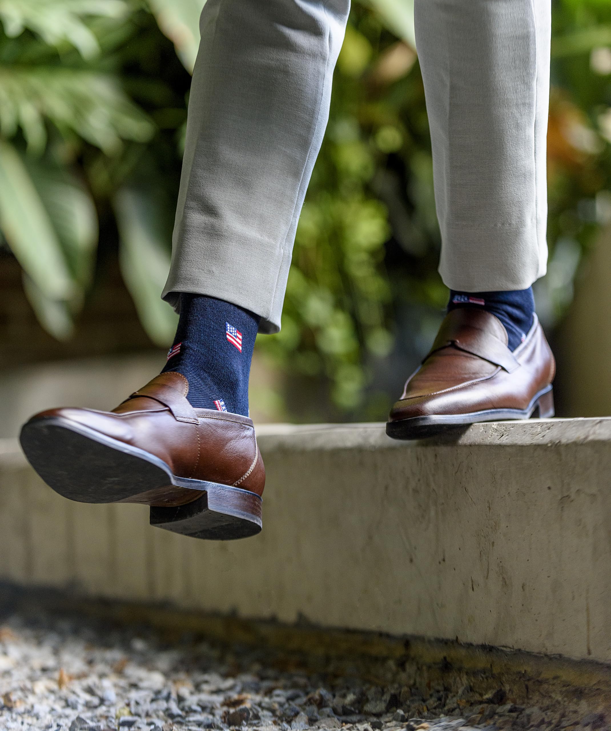 Premium Men's Over the Calf Dress Socks (3-Pack) | Soft Cotton Long Socks with Stay-Up Technology for 12+ Hours | Ideal for Business, Formal Events & Office Wear