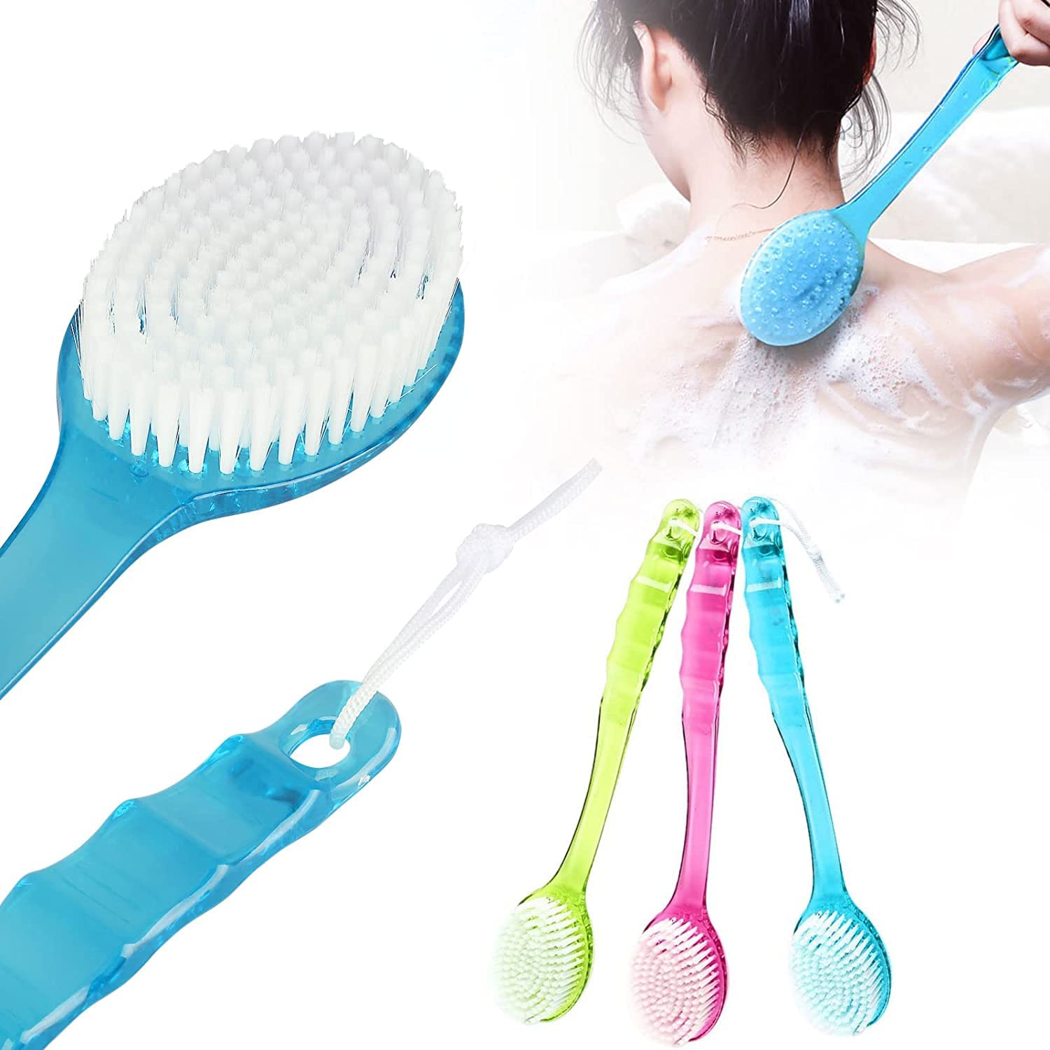 Boxo Long Handle Bathing Brush with Soft Bristles - Exfoliating Body Brush for Men & Women (Pack of 1) - Ideal for Back Scrubbing, Shower & Spa Use