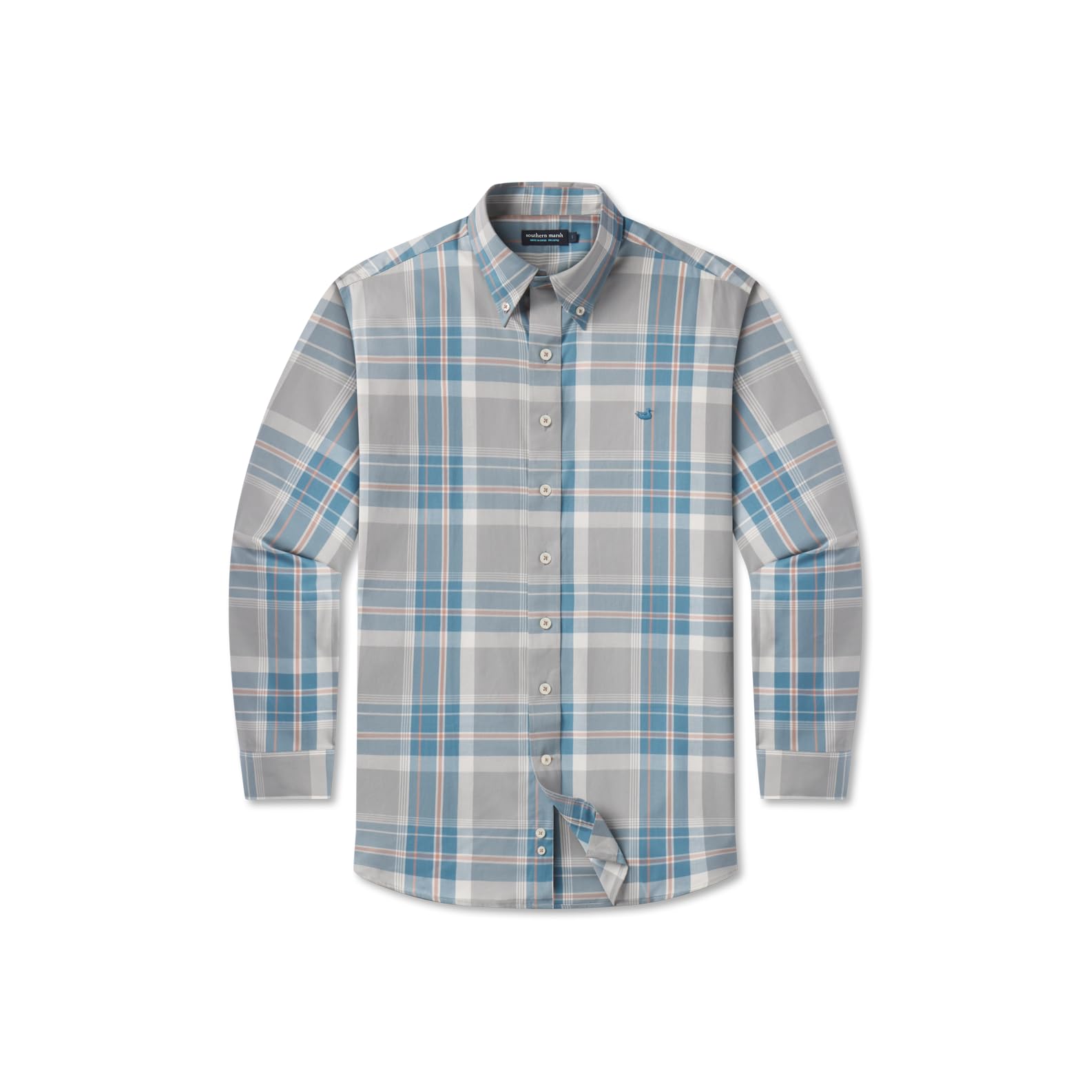Southern Marsh Bedford Plaid Dress Shirt for Men - Classic Cotton Button Down Oxford Shirt for Business Casual, Office & Formal Occasions