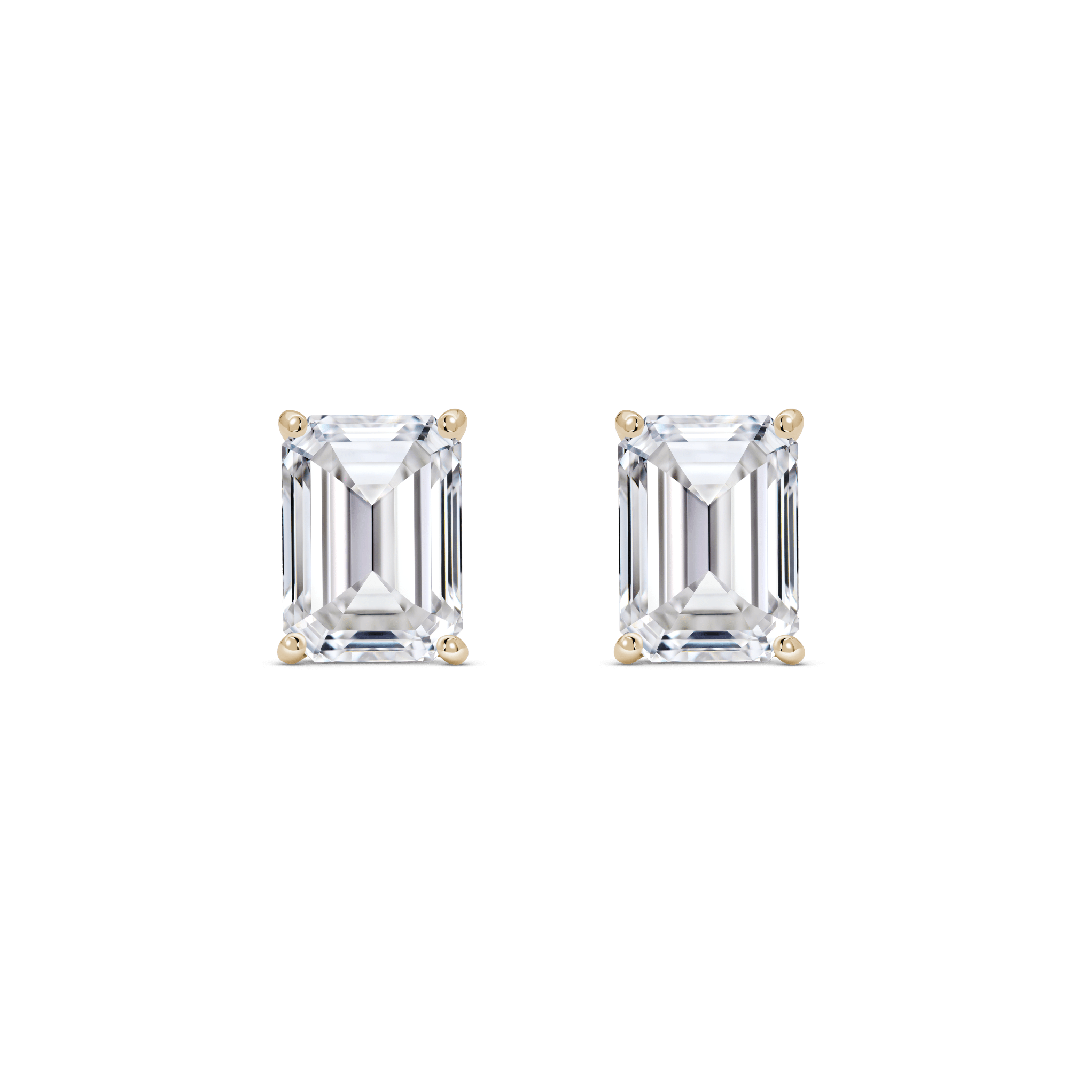 Exquisite Emerald Solitaire Stud Earrings - 14K Gold Plated Dainty Jewelry for Women - Perfect for Weddings, Parties & Everyday Elegance