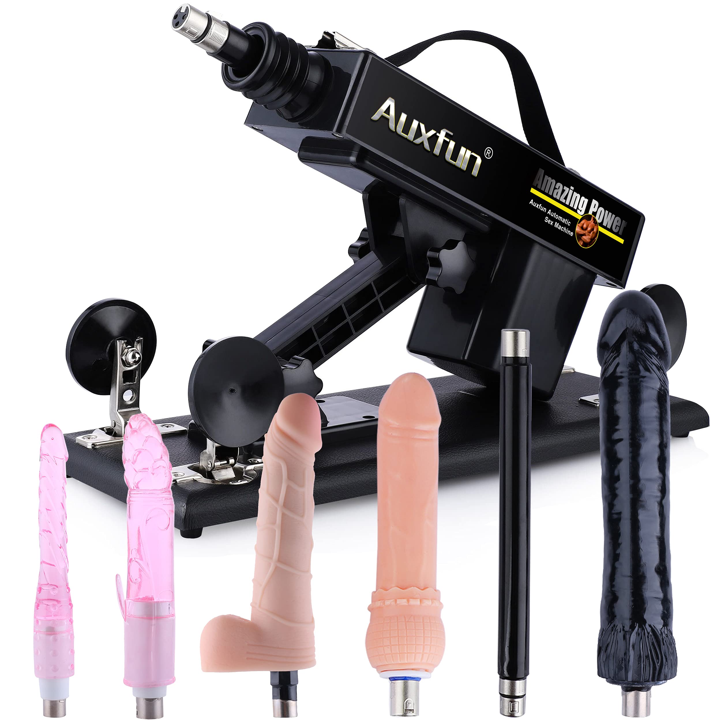 Sex Thrusting Machine for Men & Women - Love Device with 6 Attachments & 3 XLR Connectors - Adult Toy for Solo Play & Couples - Perfect for Home Use & Spicing Up Relationships