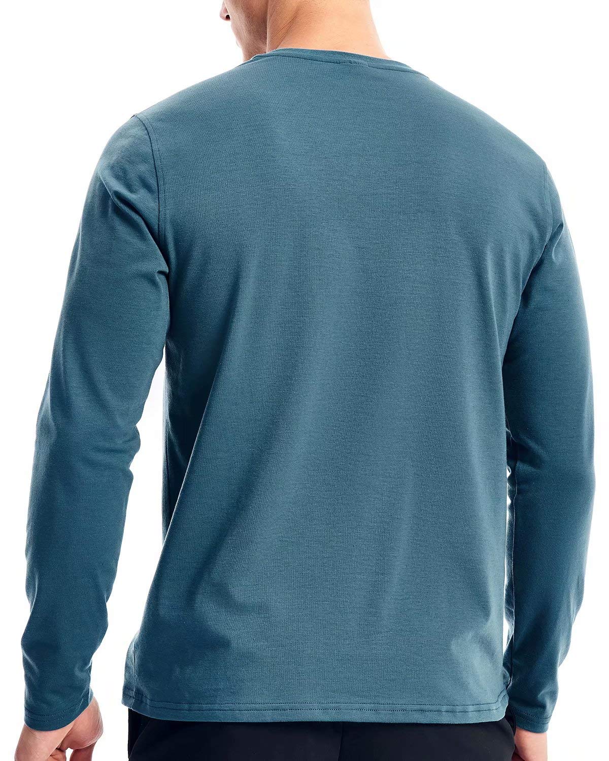 Men's Cotton Blend Henley Shirts - Long Sleeve Casual Button-Up T-Shirts for Everyday Wear, Work & Outdoor Activities