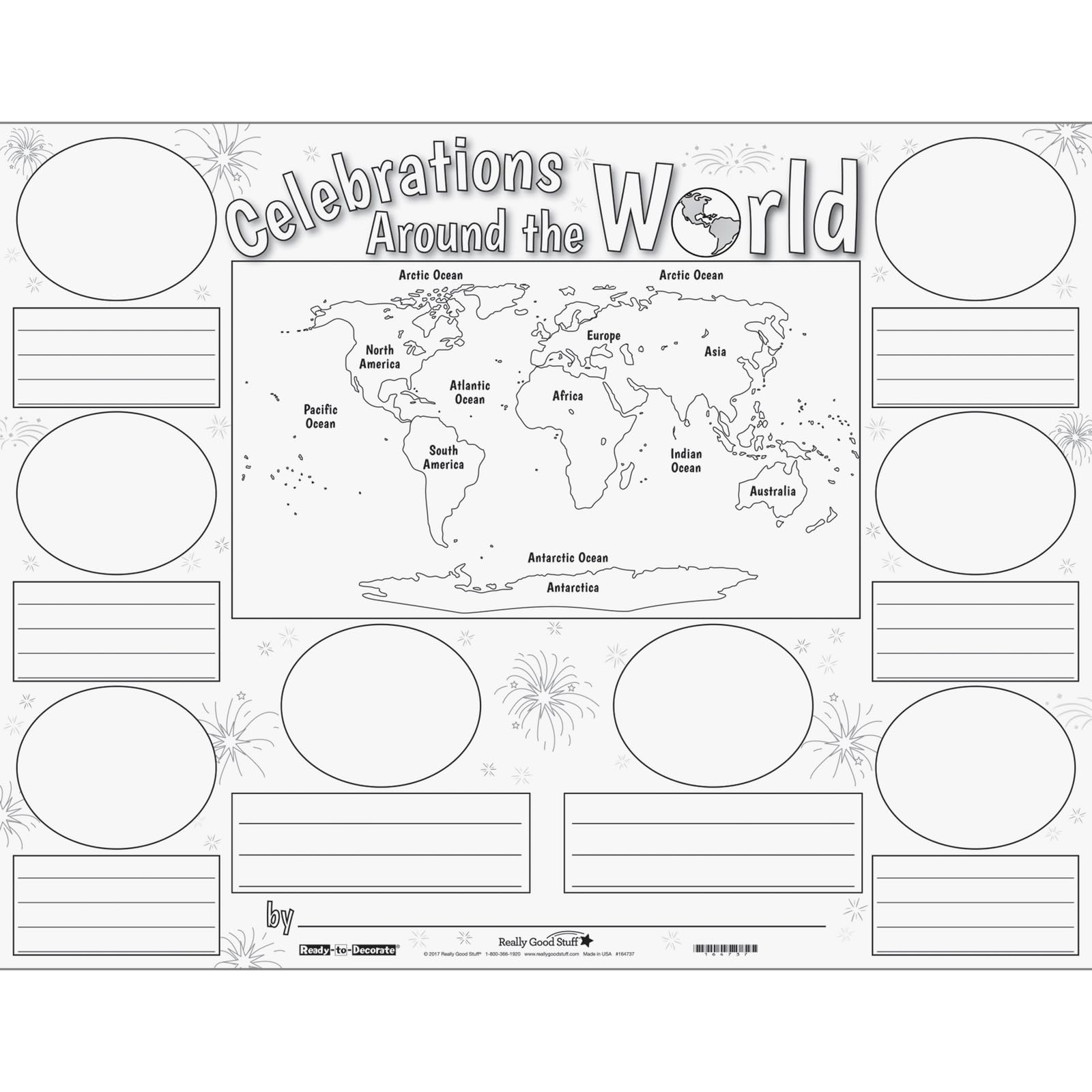 Ready-To-Decorate Celebrations Around The World Posters - Set of 24 Cultural Classroom Decorations for Multicultural Events & Geography Lessons