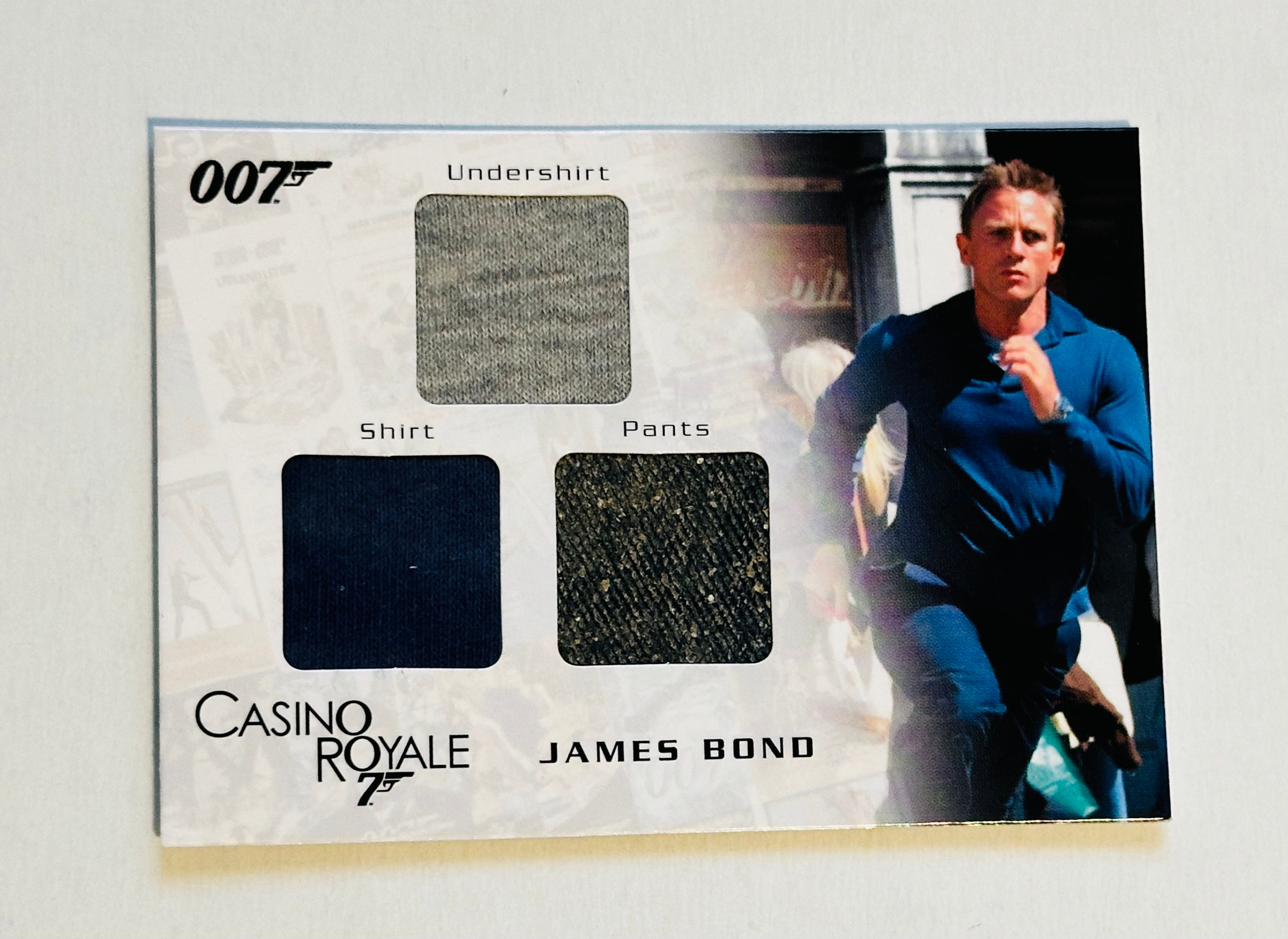 Rare James Bond Daniel Craig Triple Memorabilia Insert Card - Collectible Trading Card for Fans & Movie Memorabilia Enthusiasts - Perfect for Display, Gifts, and Collections