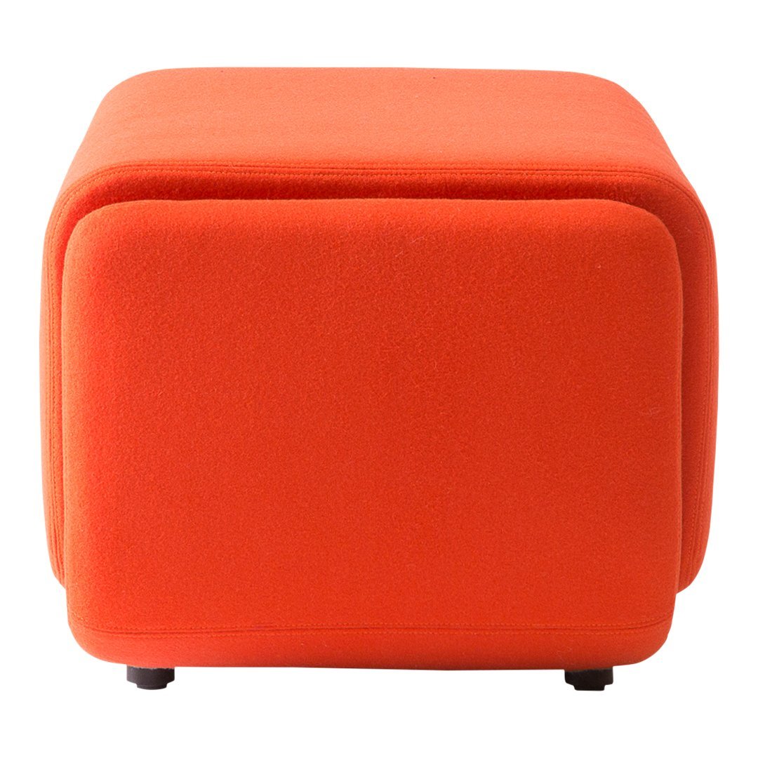 Demacker Woven Basket Pouf Ottoman - Handmade Natural Fiber Storage Footrest Stool for Living Room, Bedroom, or Patio Decor