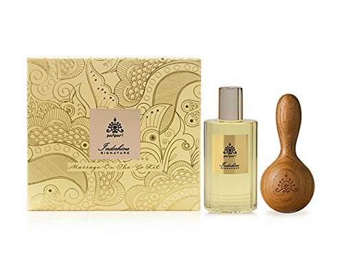Portable Soothing Massage Kit with Moringa & Aloe Vera Oils - 3.4 fl oz for Relaxation, Travel & On-the-Go Stress Relief