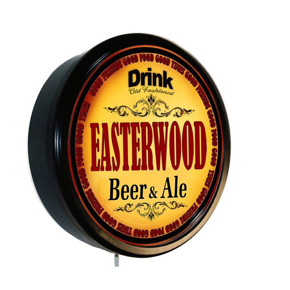 Vintage EASTERWOOD Beer and Ale Cerveza Lighted Wall Sign - Retro Pub Bar Decor for Home, Man Cave, or Tavern - Perfect for Beer Lovers and Collectors