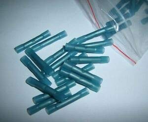 10 Pack Blue Heat Shrink Butt Connectors 16-14 AWG - Waterproof Electrical Wire Terminals for Automotive, Marine & DIY Projects