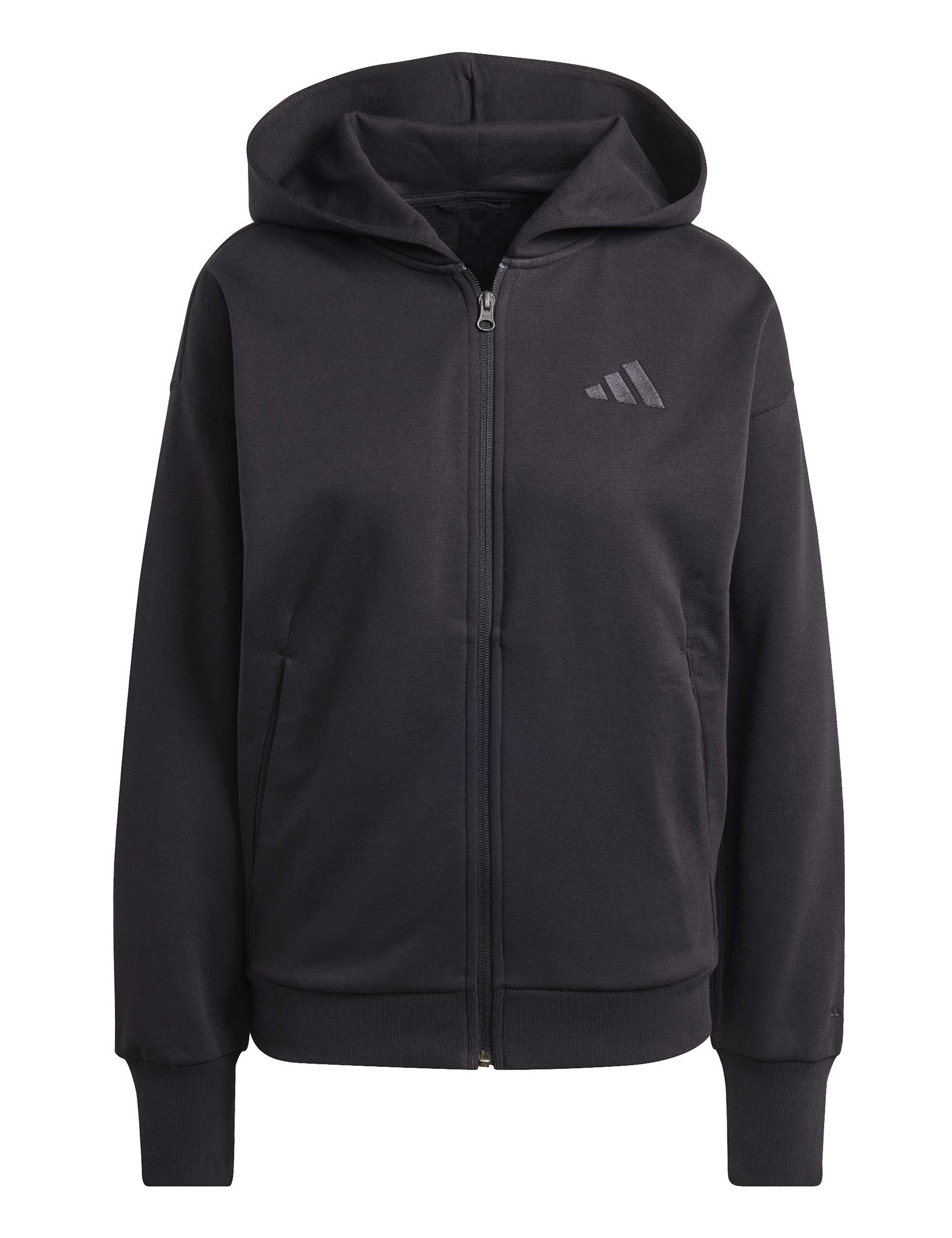 ALL SZN Fleece Full Zip Hoodie for Men & Women - Soft & Warm Winter Jacket - Black - Perfect for Outdoor Activities, Casual Wear & Cold Weather