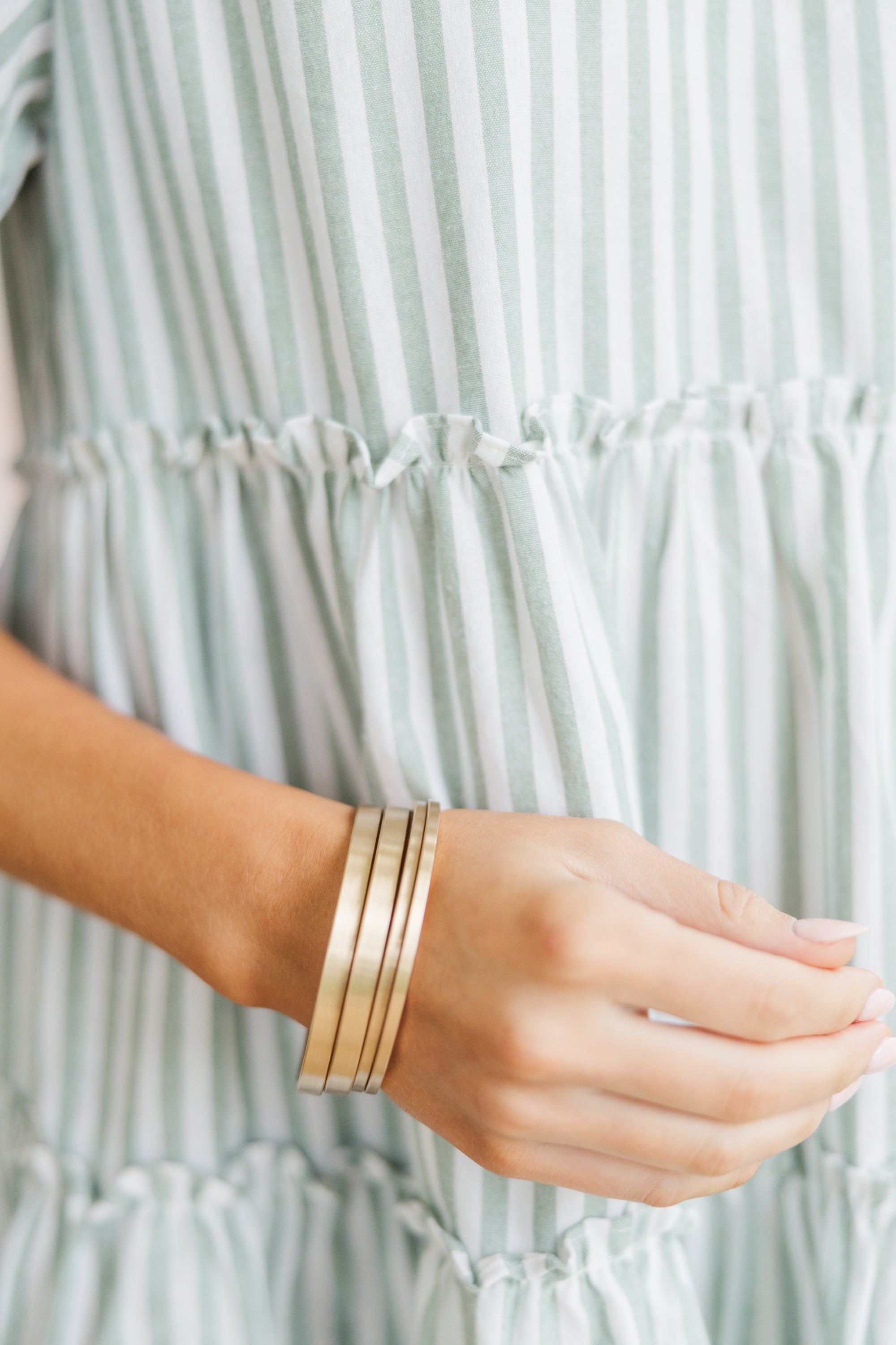 As You Move Gold Bracelet for Women - Elegant 14K Gold Plated Bangle for Everyday Wear, Gift Giving & Special Occasions
