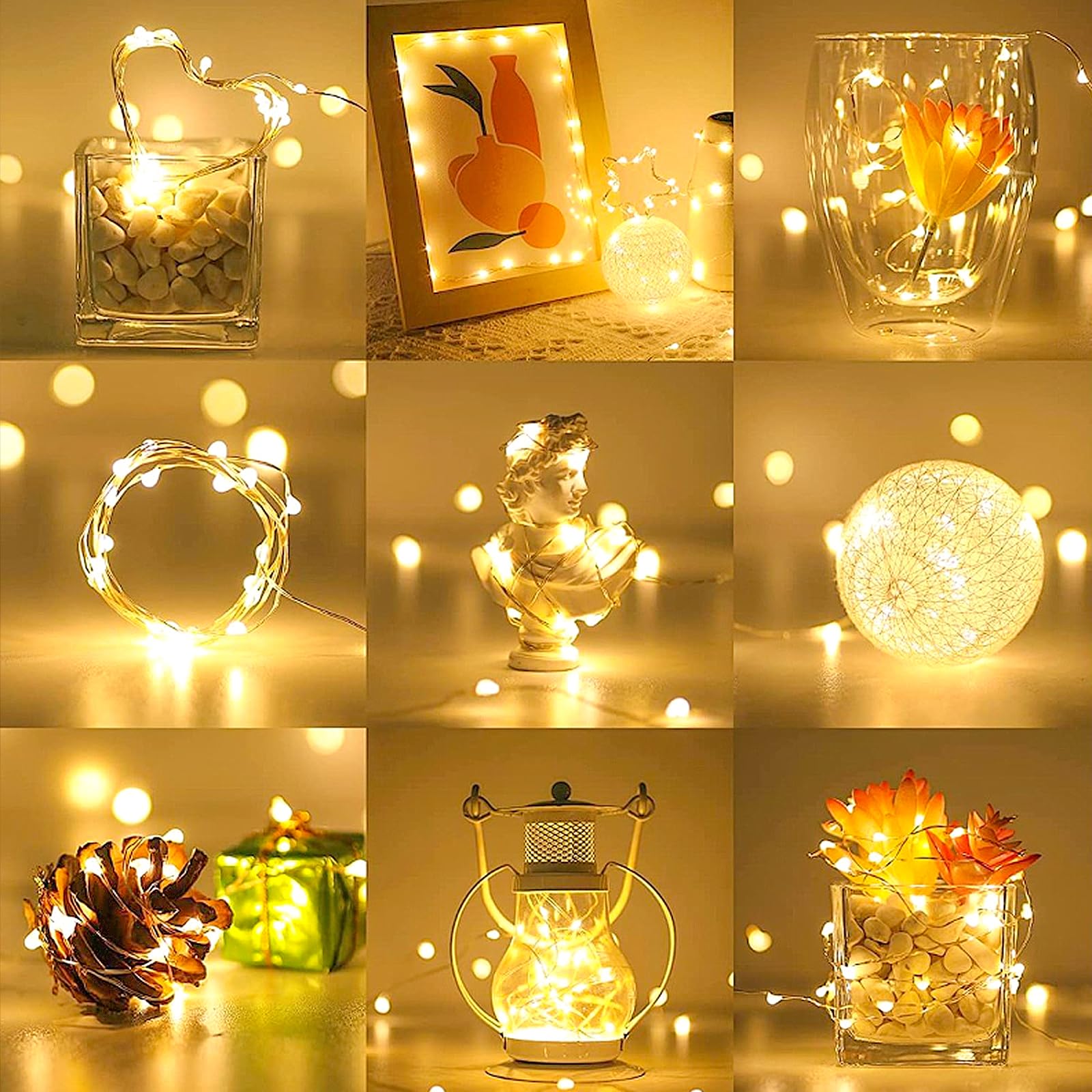 USB Powered 200 LED Fairy Lights - 66ft Warm White String Lights for Indoor & Outdoor Decor, Bedroom, Christmas, Wedding, Party, Patio, Window | Plug-in Decorative Lighting for Cozy Ambiance