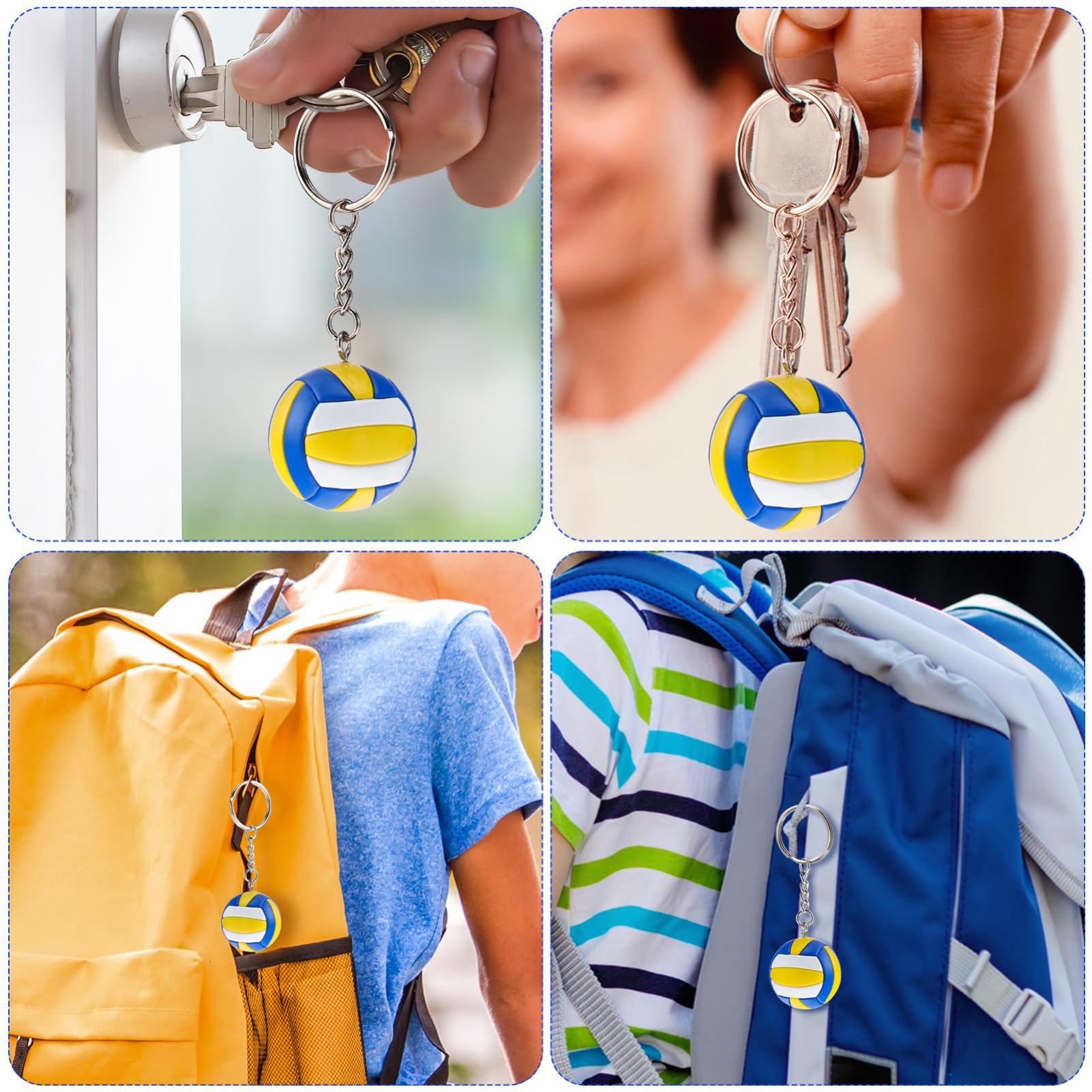 Anneome Volleyball Keychain - Sports Keyring for Volleyball Players, Car Keys & Backpacks - Durable Volleyball Accessory Pendant for Athletes & Fans - Perfect for Gifts, Team Spirit & Everyday Use