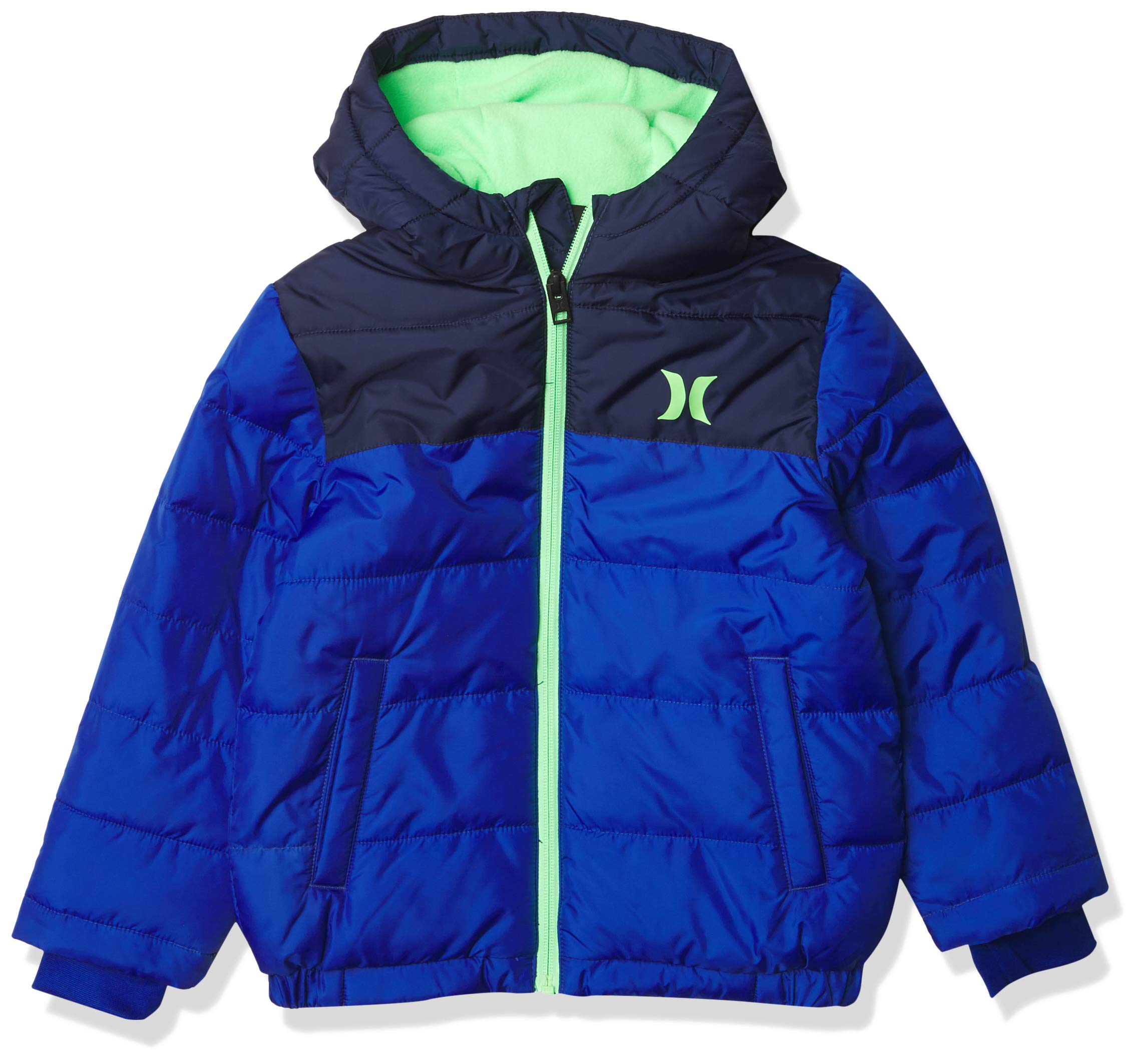 Hurley Boys' Puffer Jacket - Lightweight Warm Winter Coat for Kids, Water-Resistant Outdoor Jacket for Cold Weather - Perfect for School, Snow Play & Winter Adventures