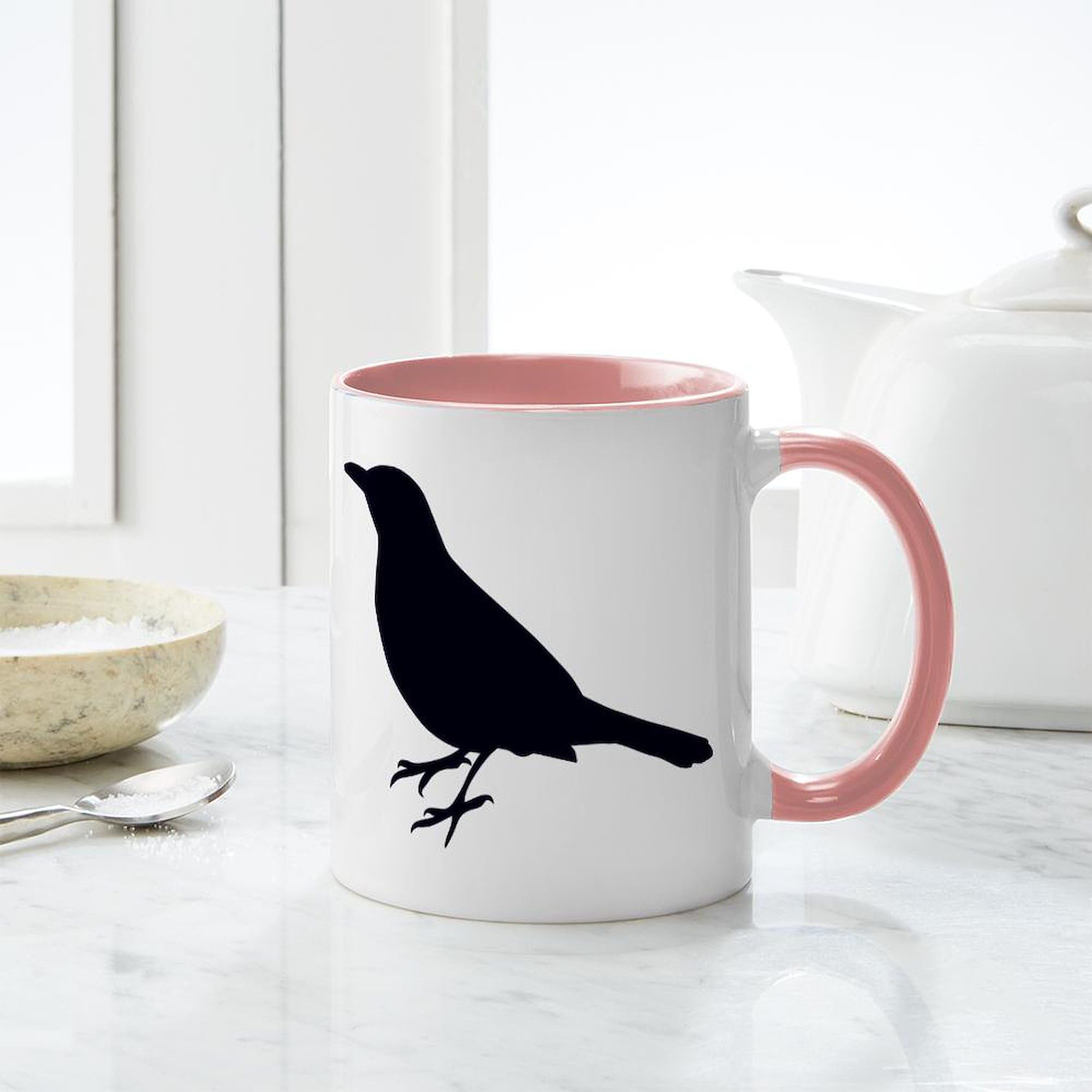 Blackbird Silhouette Ceramic Coffee Mug 11 oz (325 ml) - Perfect for Home, Office & Gifts - CafePress