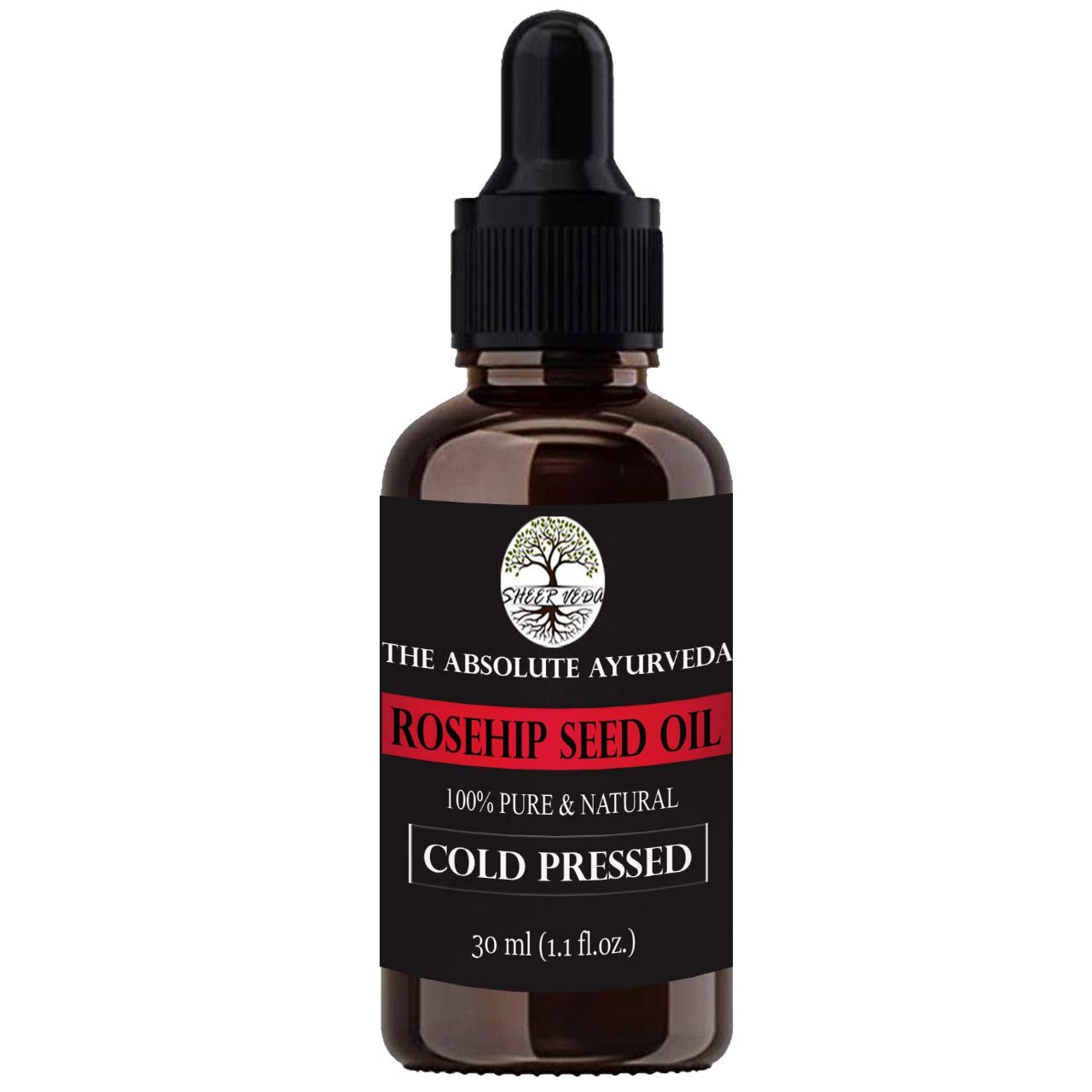 Pure Organic Cold-Pressed Rosehip Oil for Face & Hair - 100% Natural Skin Care & Hair Treatment - 30ml - Perfect for Dry Skin, Anti-Aging & Nighttime Hydration Routine
