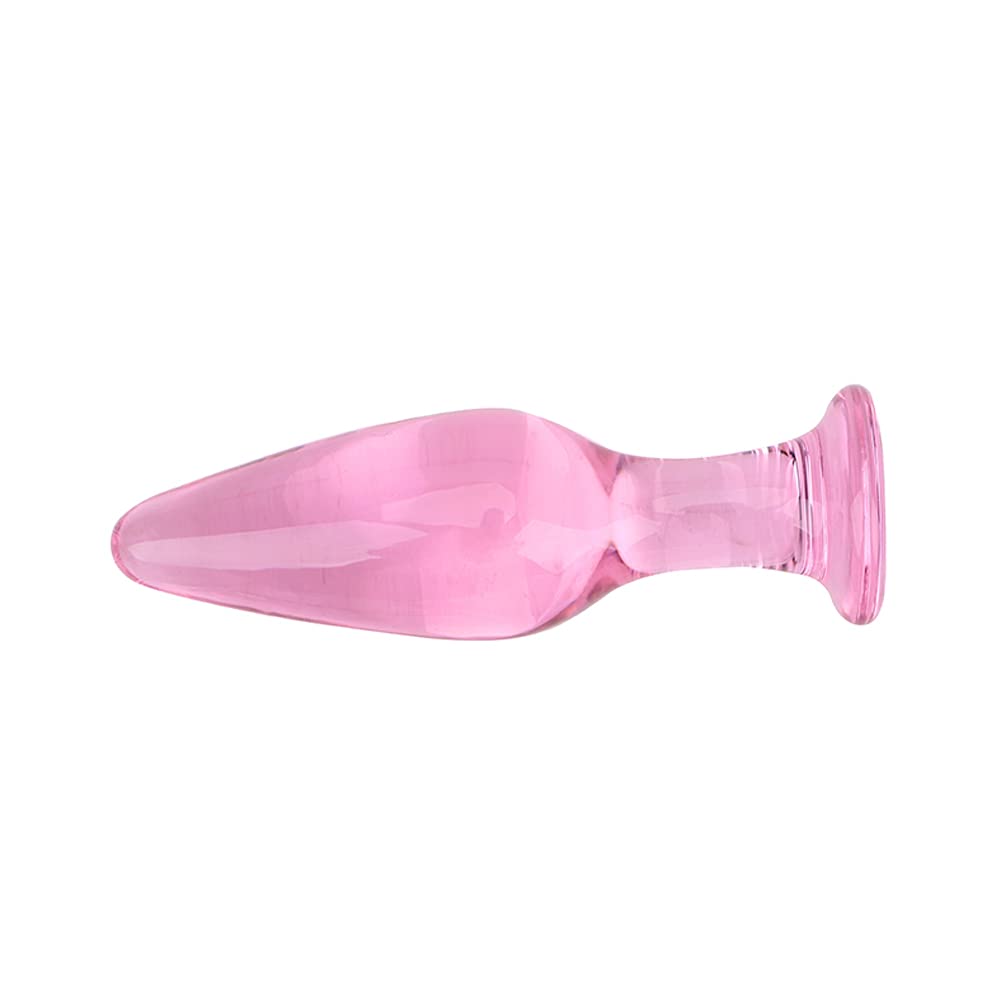 Small Pink Glass Anal Plug - Beginner Friendly Butt Plug for Safe & Pleasurable Anal Play | Perfect for Couples & Solo Exploration