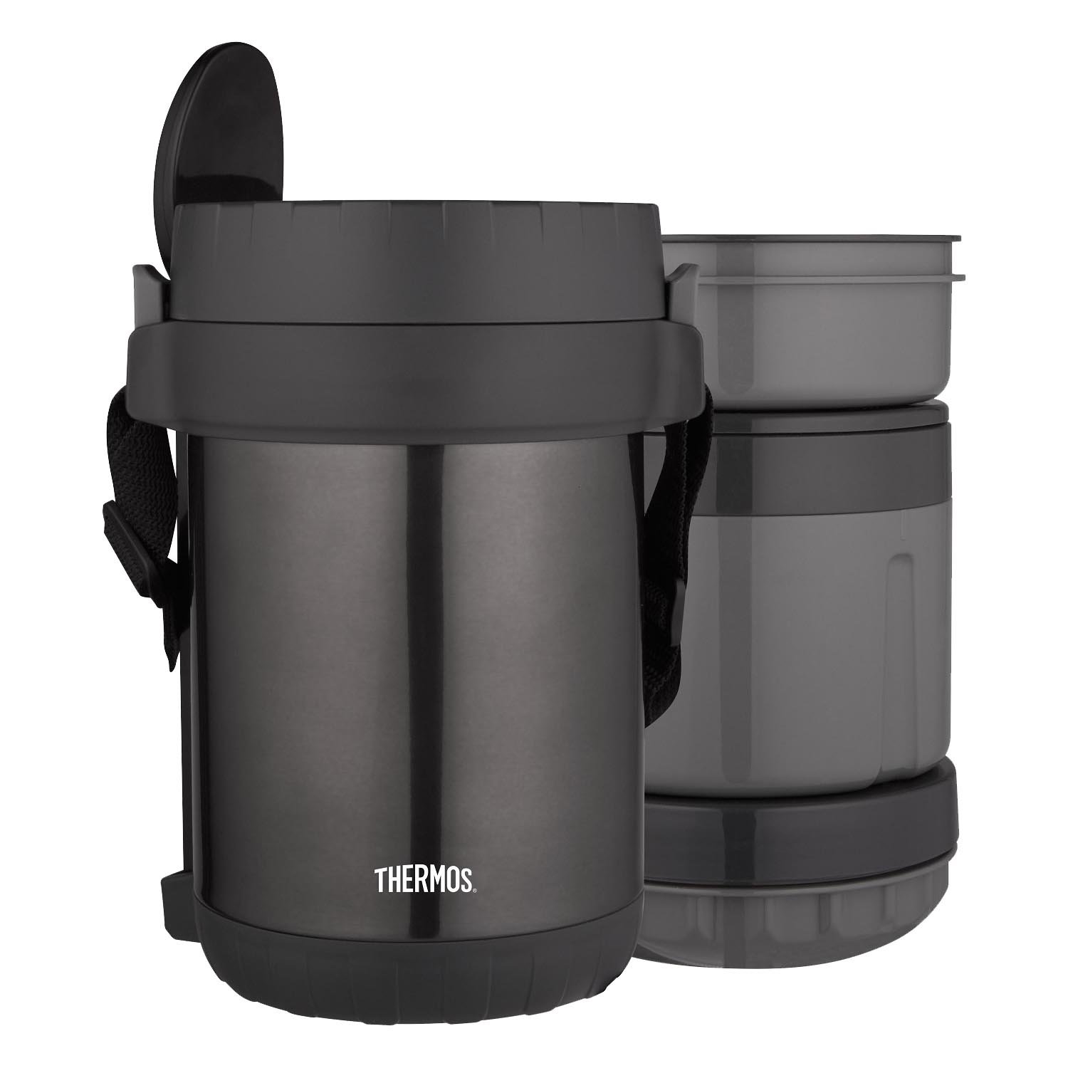 THERMOS All-In-One Vacuum Insulated Stainless Steel Lunch Box with Spoon - Leakproof Food Container for Work, School & Outdoor Activities | BPA-Free Meal Prep Carrier for Hot & Cold Foods