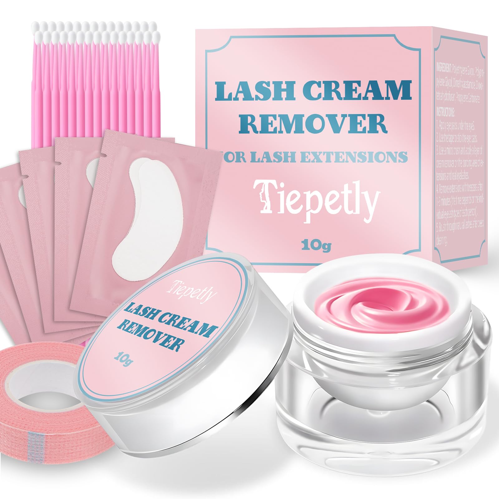 Tiepetly Eyelash Extension Remover 10g - Professional Lash Glue Dissolver for Salon & Home Use | Gentle Formula for Sensitive Eyes | Perfect for Eyelash Extension Removal & Maintenance