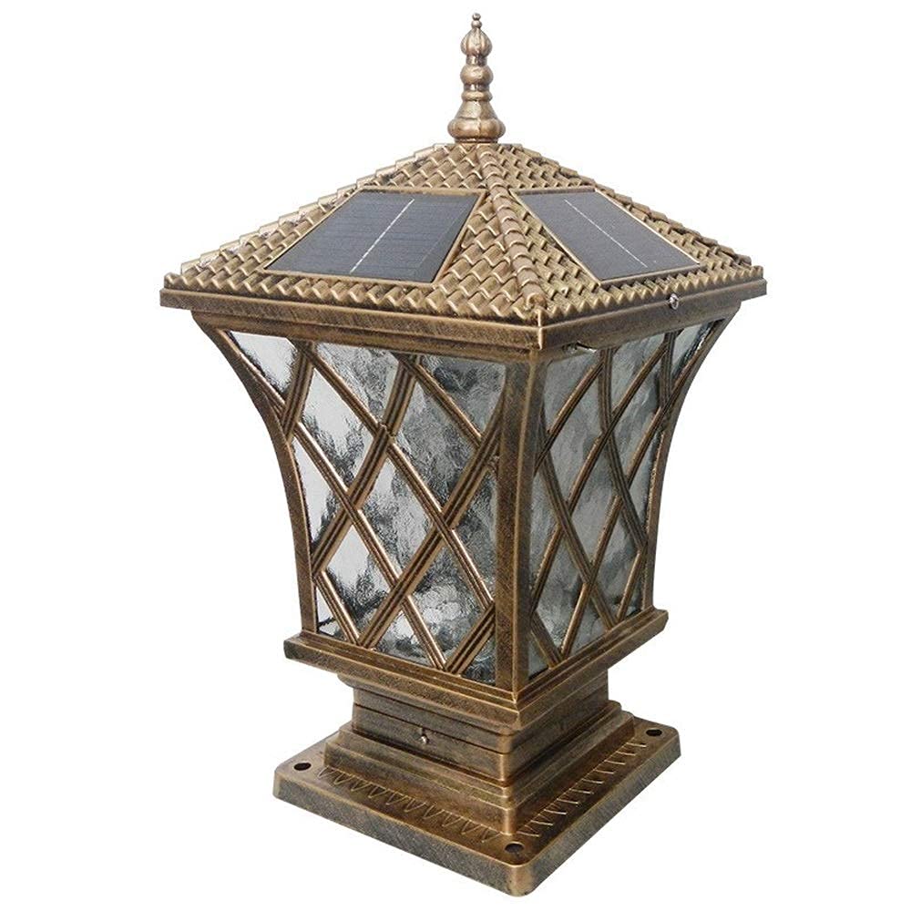 Solar LED Post Lights - Waterproof Outdoor Wall Lamp for Courtyard, Garden, Villa - IP65 Rainproof & Rustproof Gate Post Lamp - Residential Lighting Column - Perfect for Pathways, Driveways, and Landscape Lighting (Color: Silver)