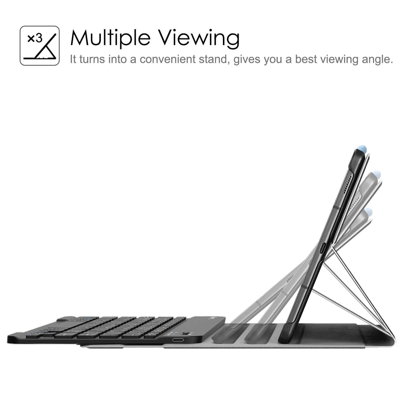 Fintie Detachable Bluetooth Keyboard Case for Samsung Galaxy Tab S6 Lite 10.4 Inch (2020/2022/2024) - Slim Stand Cover with Secure S Pen Holder - Wireless Keyboard for Work, Study & Travel - Black