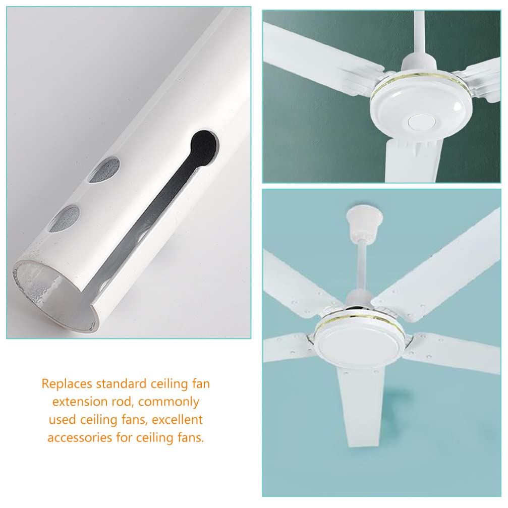 Housoutil 2-Pack Ceiling Fan Extension Rods - Adjustable Downrods for Chandeliers & Pendant Lights - Perfect for High Ceilings, Living Rooms & Bedrooms (24-60 Inches)