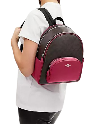 Coach Court Backpack in Signature Canvas - Stylish & Durable Women's Leather Backpack for Work, School & Travel | Perfect Laptop Bag & Everyday Carry