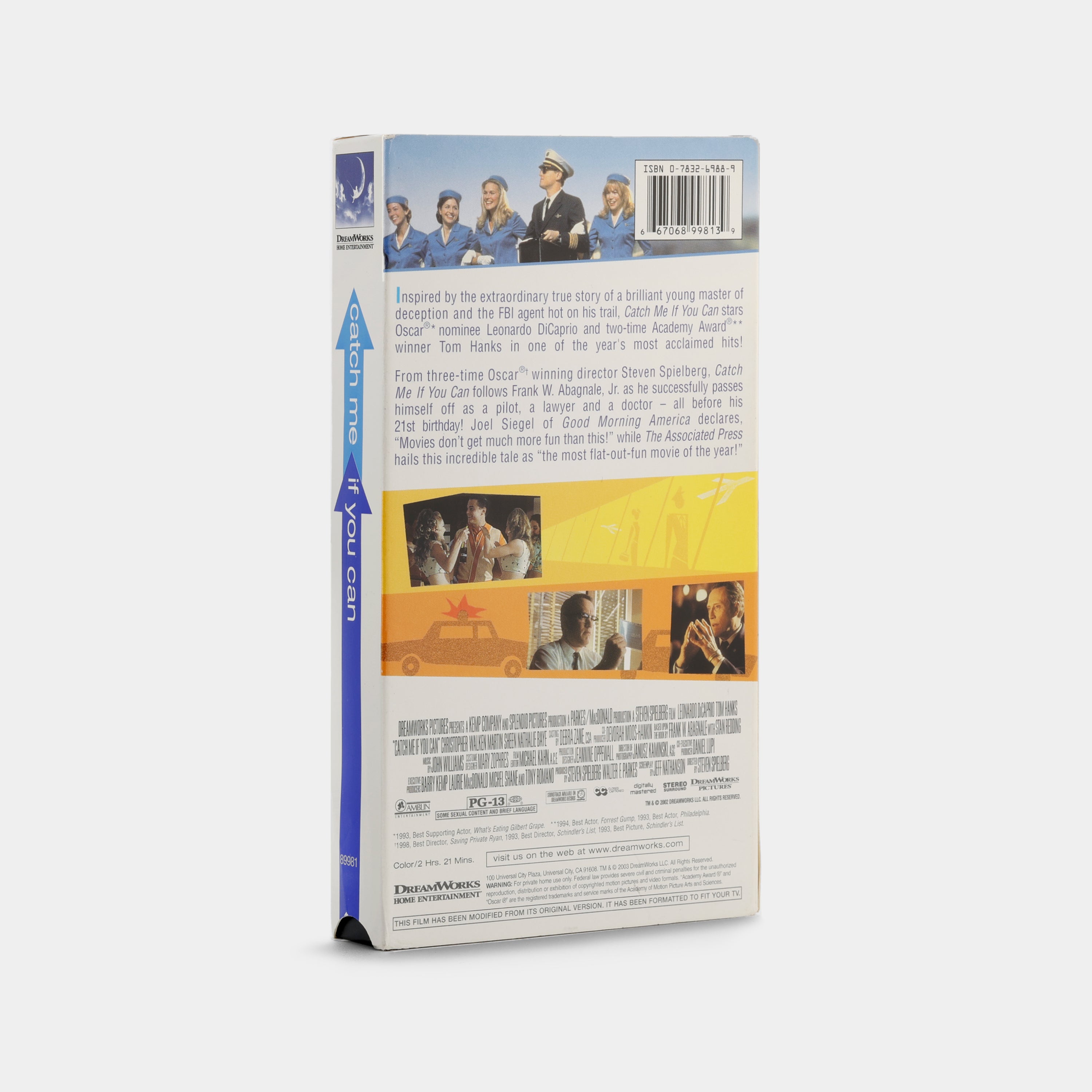Catch Me If You Can VHS Tape - Classic Movie Collectible - Perfect for 90s Nostalgia & Home Theater Enthusiasts