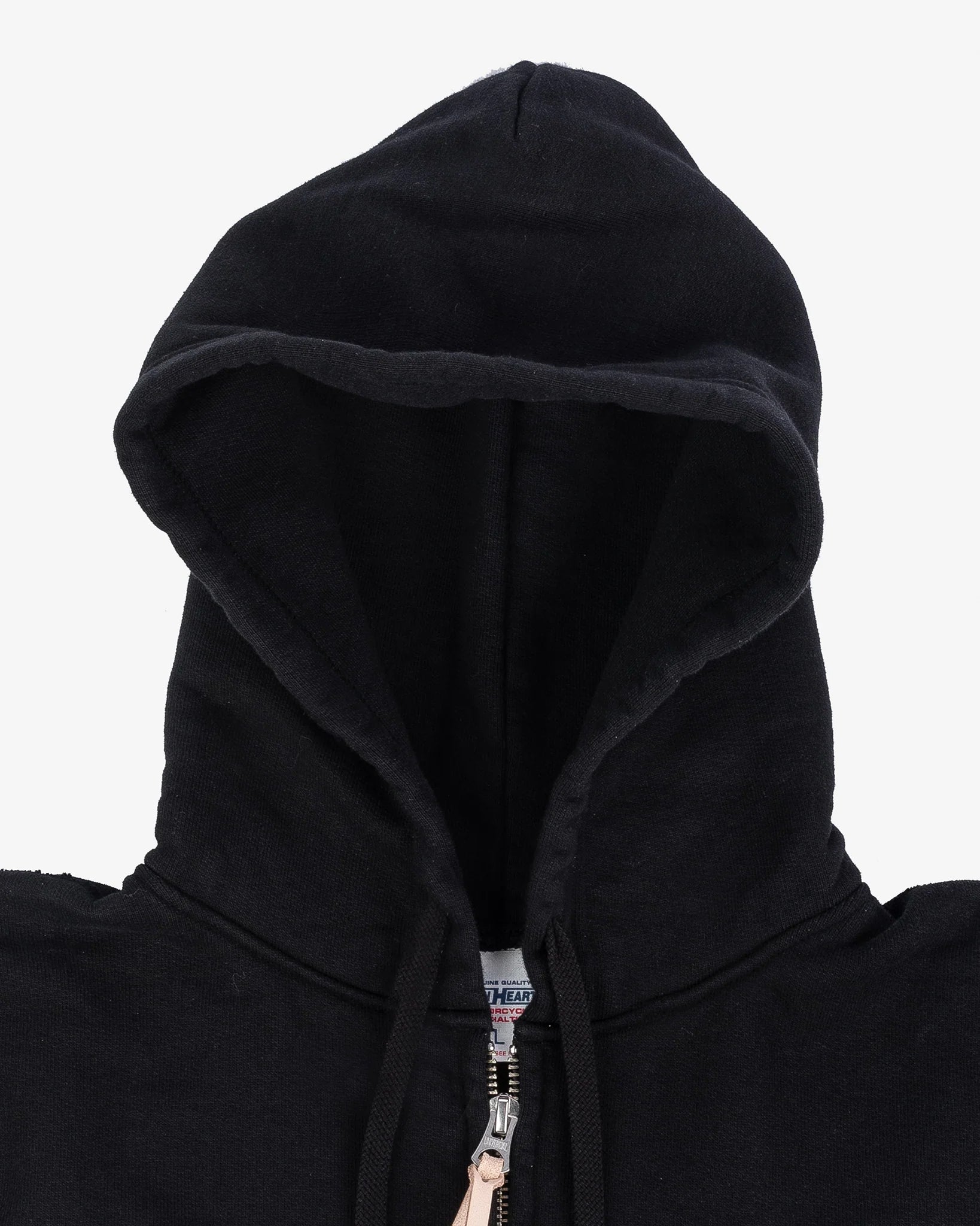 Iron Heart IHSW 10 BLK 14oz Ultra Heavyweight Loopwheel Cotton Zip Up Hoodie - Black | Premium Men's Streetwear for Winter & Outdoor Activities