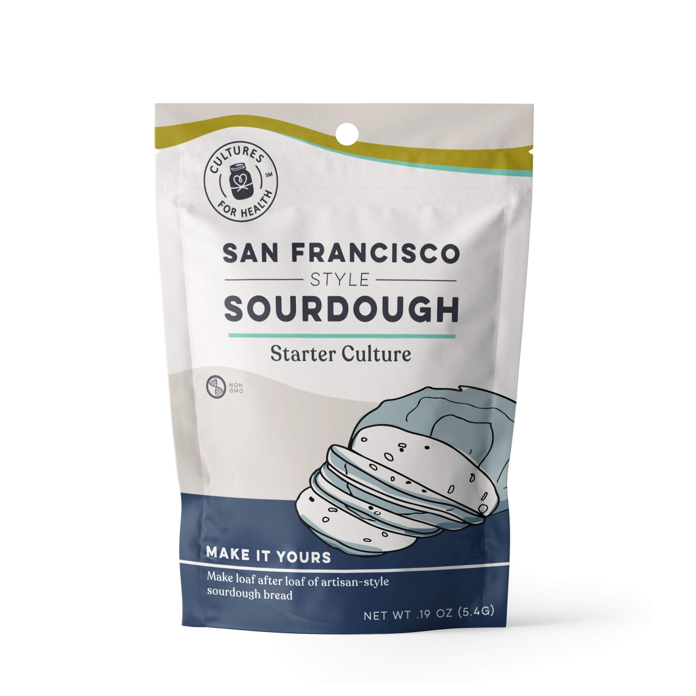 San Francisco Sourdough Starter Culture Kit - Non-GMO Heirloom Live Culture for Homemade Artisan Bread | Easy Recipe Included | Perfect for Baking Fresh Sourdough at Home
