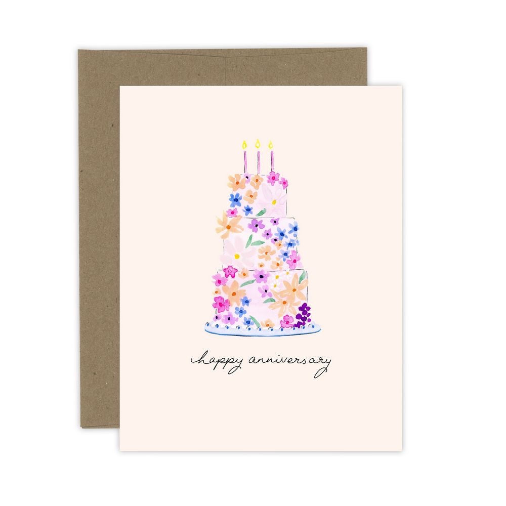 ALMEIDA ILLUSTRATIONS Happy Anniversary Card - Romantic Greeting Card for Couples, Wedding Anniversary Gift Idea for Him or Her - Perfect for Anniversaries, Valentine's Day & Special Occasions