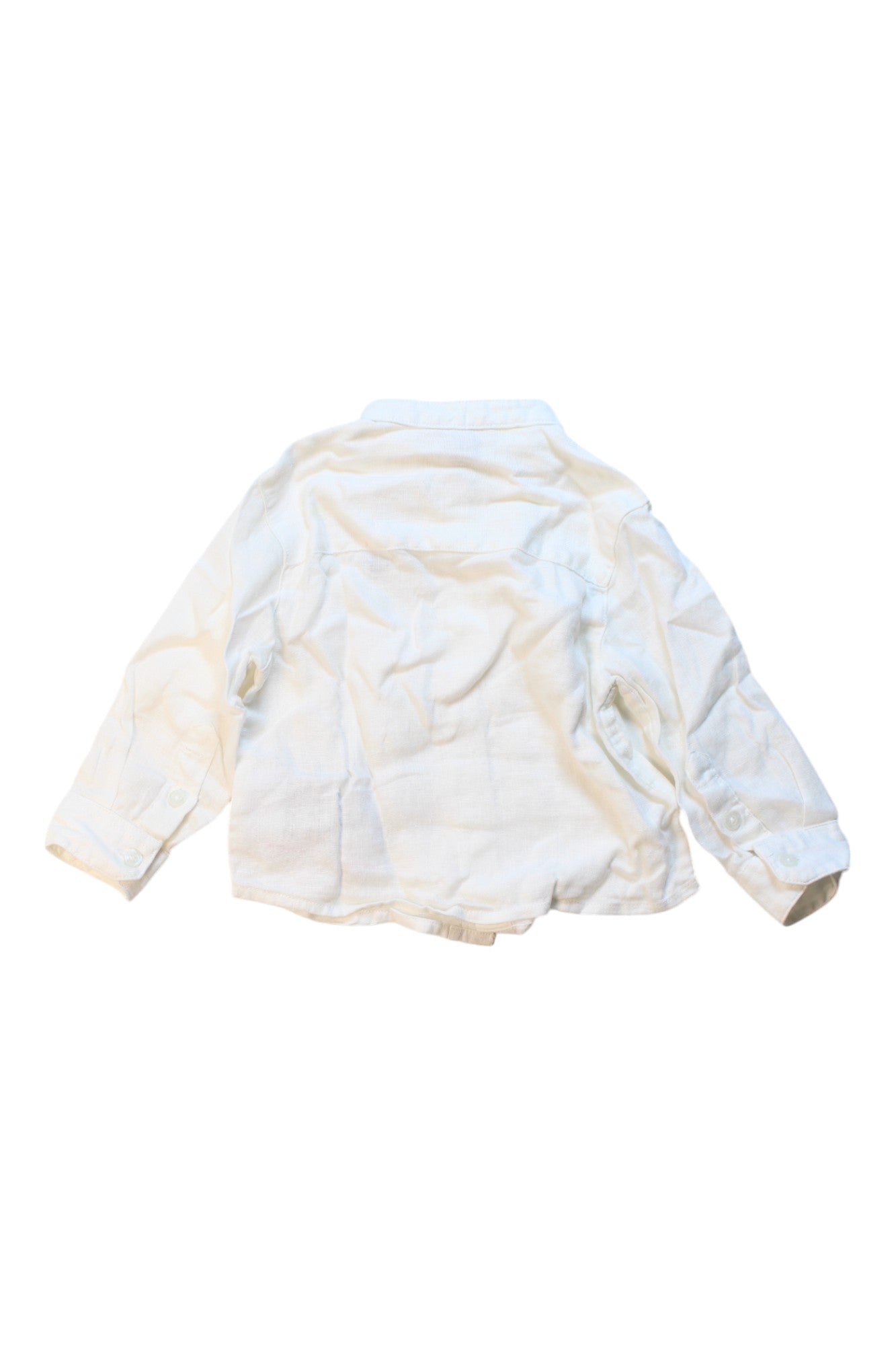 Armani Baby Linen Button Down Shirt for Boys & Girls - Soft 100% Linen Short Sleeve Shirt - Perfect for Summer Outfits, Photos & Special Occasions (Size 3-6 Months)