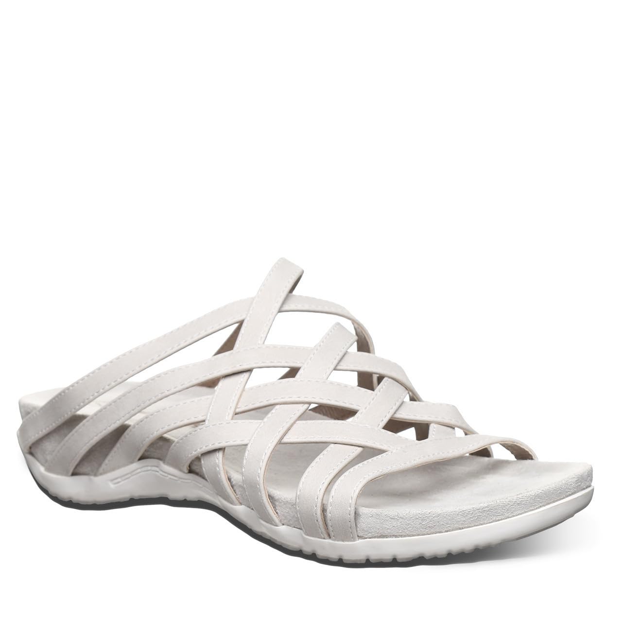 BEARPAW Women's Zinnia White Size 7 Sandals - Comfortable & Lightweight Summer Shoes for Women - Perfect for Beach, Vacation, and Casual Outings