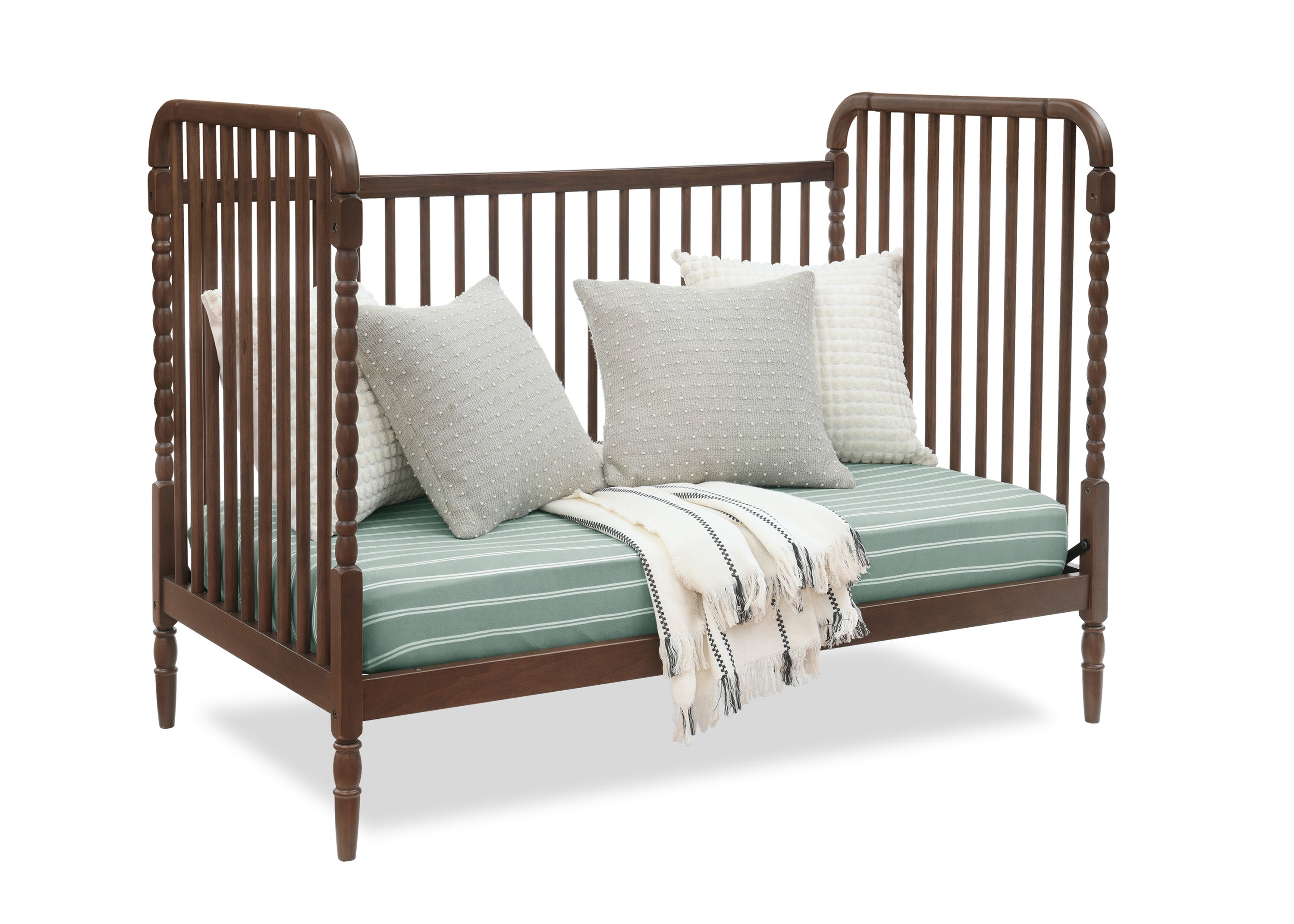 Serena 4-in-1 Convertible Baby Crib - Toddler Bed, Daybed & Full-Size Bed Frame - Nursery Furniture for Boys & Girls - Perfect for Newborns to Teens Bedroom