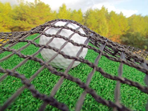 NETTEXX Golf Cage Netting - Heavy Duty Commercial Grade Impact Barrier Net - Custom Sizes Available - Made in USA | Perfect for Driving Ranges, Backyard Practice & Golf Training Facilities