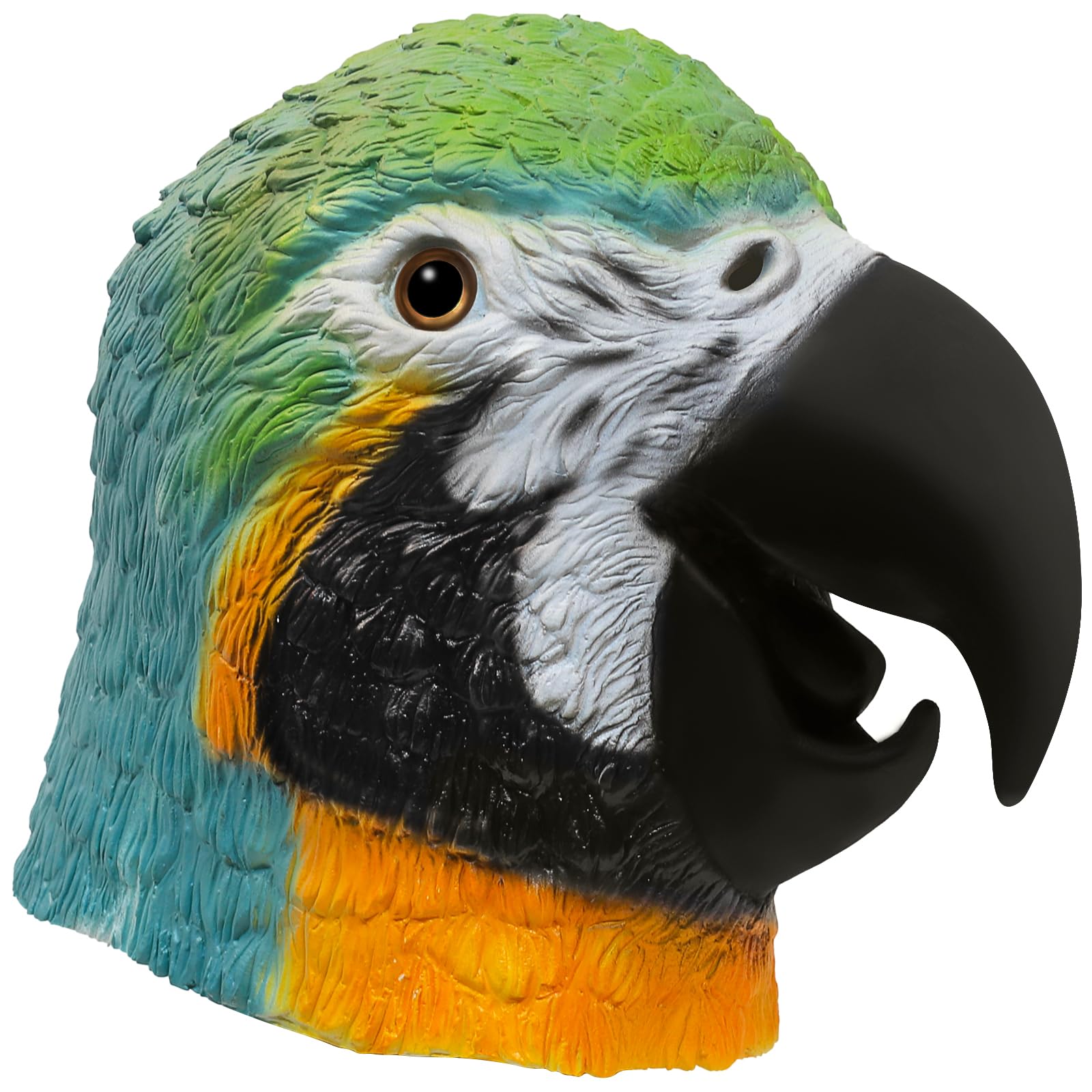 Parrot Bird Head Mask - Short Style Latex Halloween Costume Mask for Cosplay & Party | Perfect for Halloween Parties, Cosplay Events, and Themed Celebrations