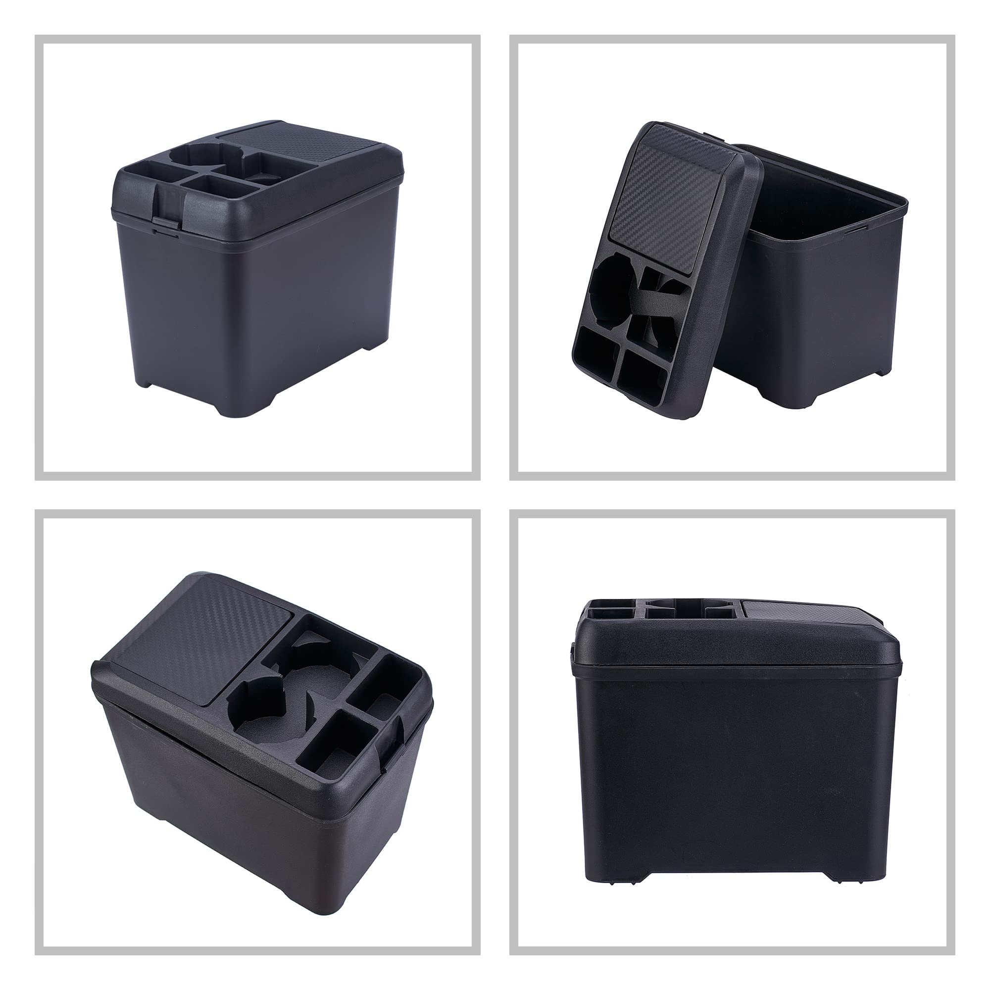 Car Trash Can with Lid - Multi-Function Vehicle Waste Bin & Storage Organizer for Cup Holders - Perfect for Road Trips, Commuting and Keeping Your Car Clean