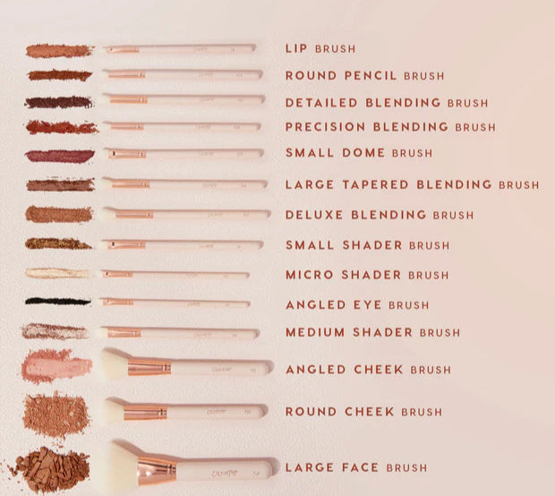 Ultimate Brush Roll Set by Colourpop - 12-Piece Makeup Brush Collection for Professional & Everyday Beauty - Perfect for Travel, Home Use & Makeup Artists