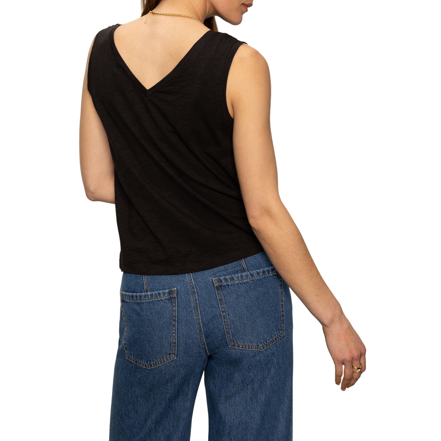 Women's Casual Sleeveless Tank Top - Soft Stretch Cotton Blend, Breathable & Comfortable for Summer, Workout, Yoga, and Everyday Wear - Sanctuary Black CT3832XK6X