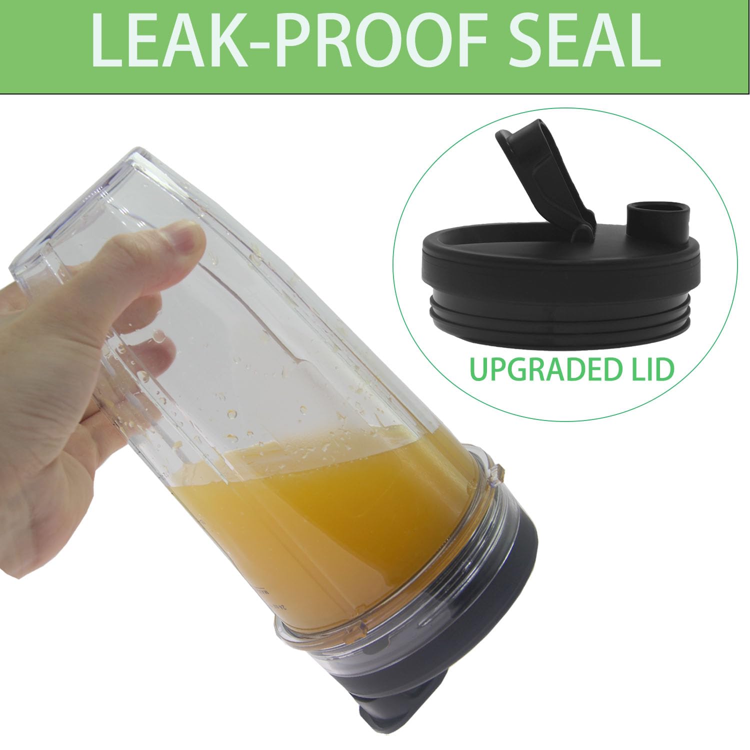 24oz Ninja Blender Replacement Cups with Lids for BN/SS/BL Series - Perfect for Smoothies & Protein Shakes