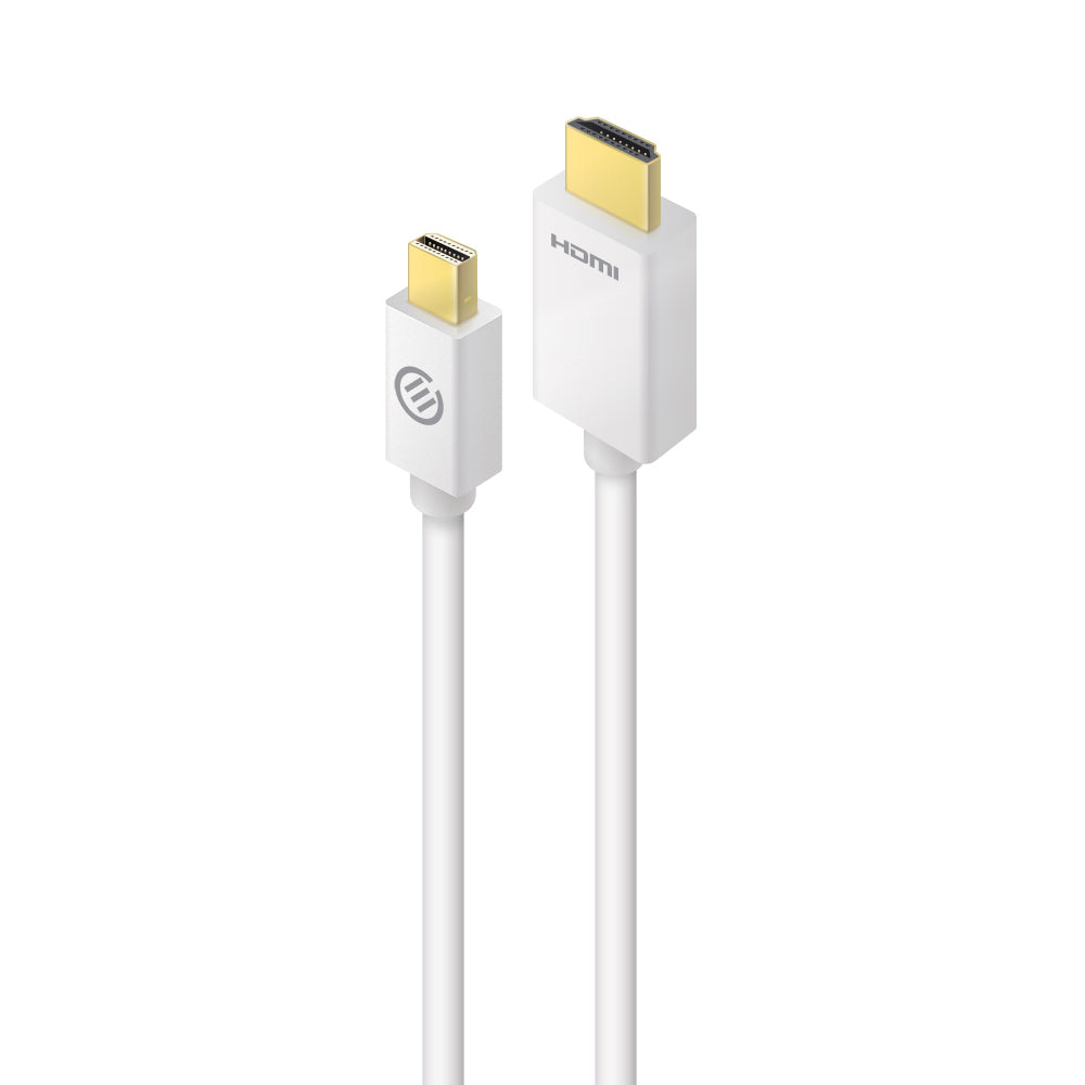 Premium SmartConnect Mini DisplayPort to HDMI Male to Male Cable - 4K Ultra HD, High-Speed Connectivity for Laptops, Monitors, TVs & Home Theater Systems