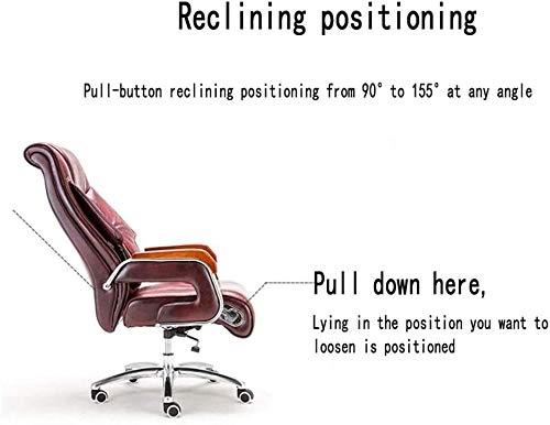 Premium Ergonomic Executive Office Chair - Adjustable Swivel Desk Chair with Lumbar Support & Armrests - Reclining Leather Computer Chair for Home & Office Use (Black) - Perfect for Long Work Hours, Gaming & Study Sessions