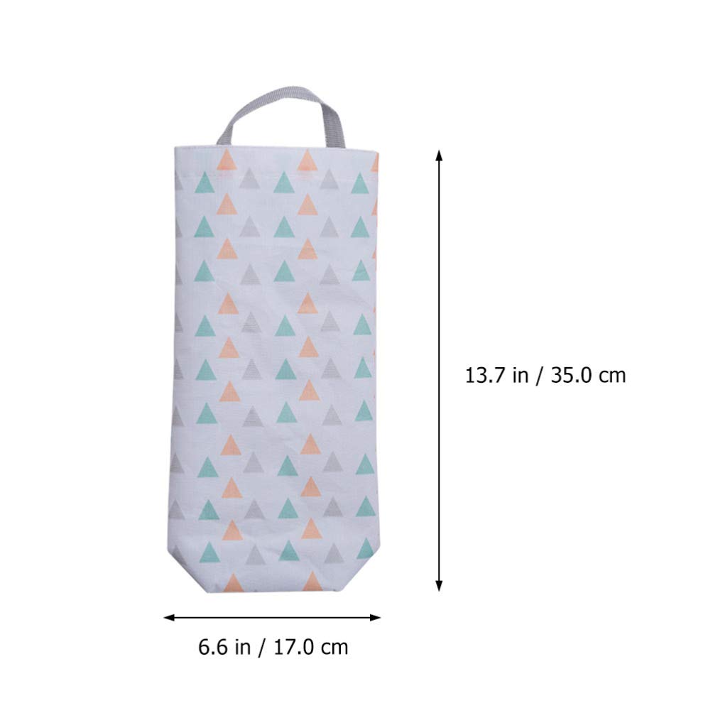 Hemoton 2-Pack Wall Mounted Hanging Trash Bag Holder - Durable Oxford Cloth Storage Organizer for Bedroom, Bathroom & Kitchen - Space Saving Garbage Bag Hanger with Net for Easy Access & Organization
