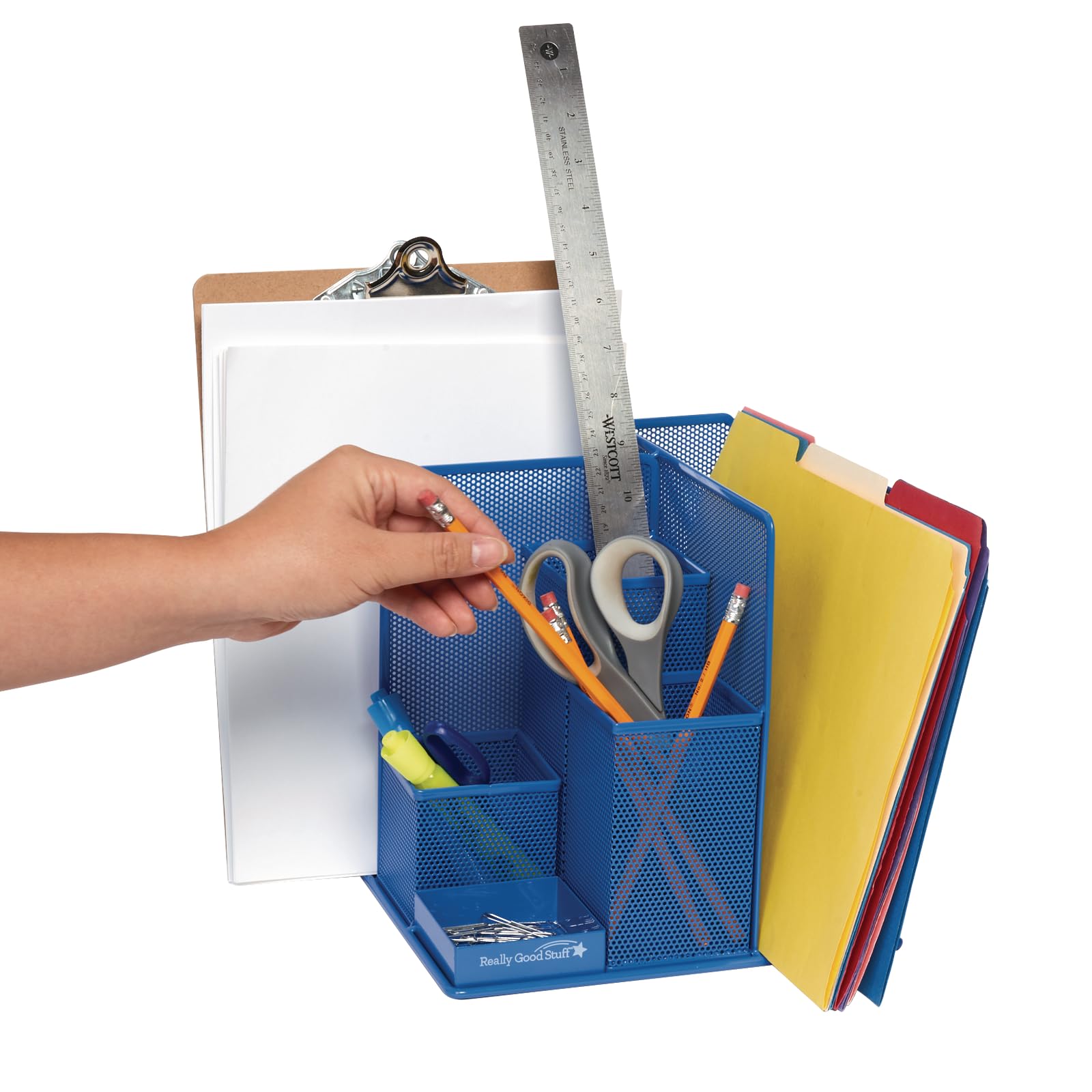 Desktop Mesh Organizer - Premium Office & Home Desk Accessory for Storage & Organization | Perfect for School Supplies, Stationery, and Workspace Essentials