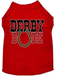 Derby Dude Screen Print Dog Shirt - Colorful Pet Apparel for Small & Medium Dogs - Perfect for Derby Parties & Pet Costume Events
