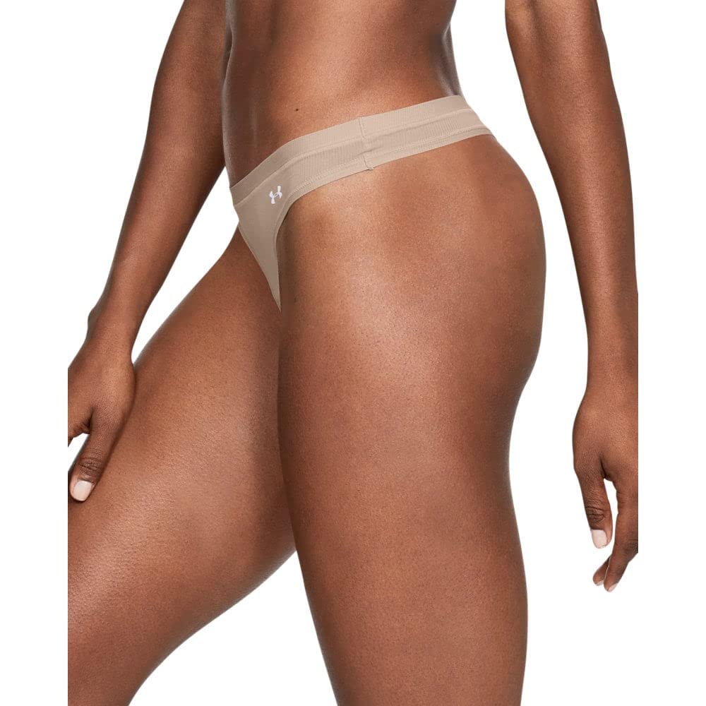 Under Armour Women's Power in Pink Pure Stretch Thong Underwear - Comfortable Seamless Panties for Workout & Yoga - Moisture-Wicking Activewear for Gym & Everyday Wear