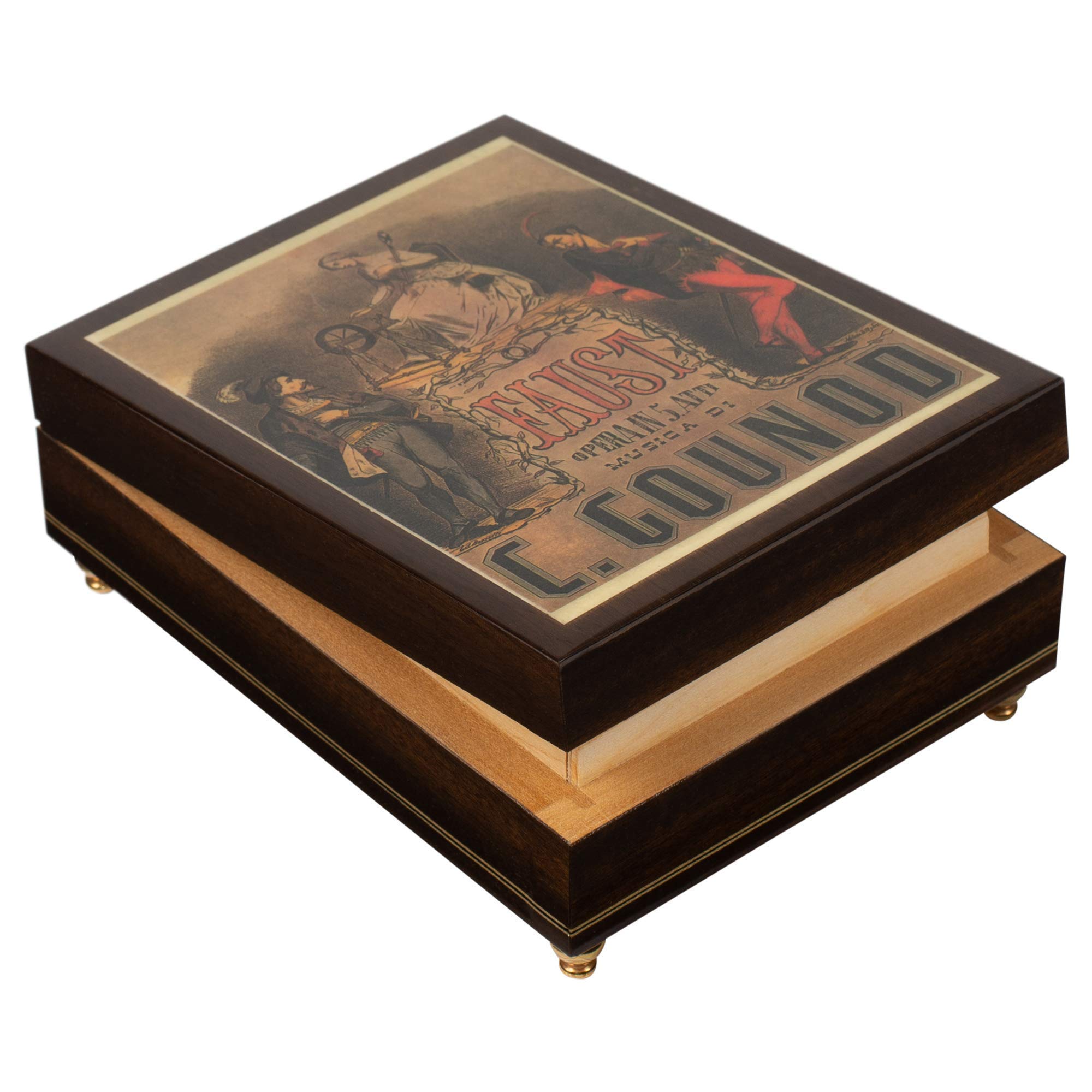 Exquisite Faust Opera Music Box & Jewelry Box - Plays Enchanting Faust Waltz Aria | Perfect Gift for Ballet Lovers, Classical Music Collectors & Home Decor